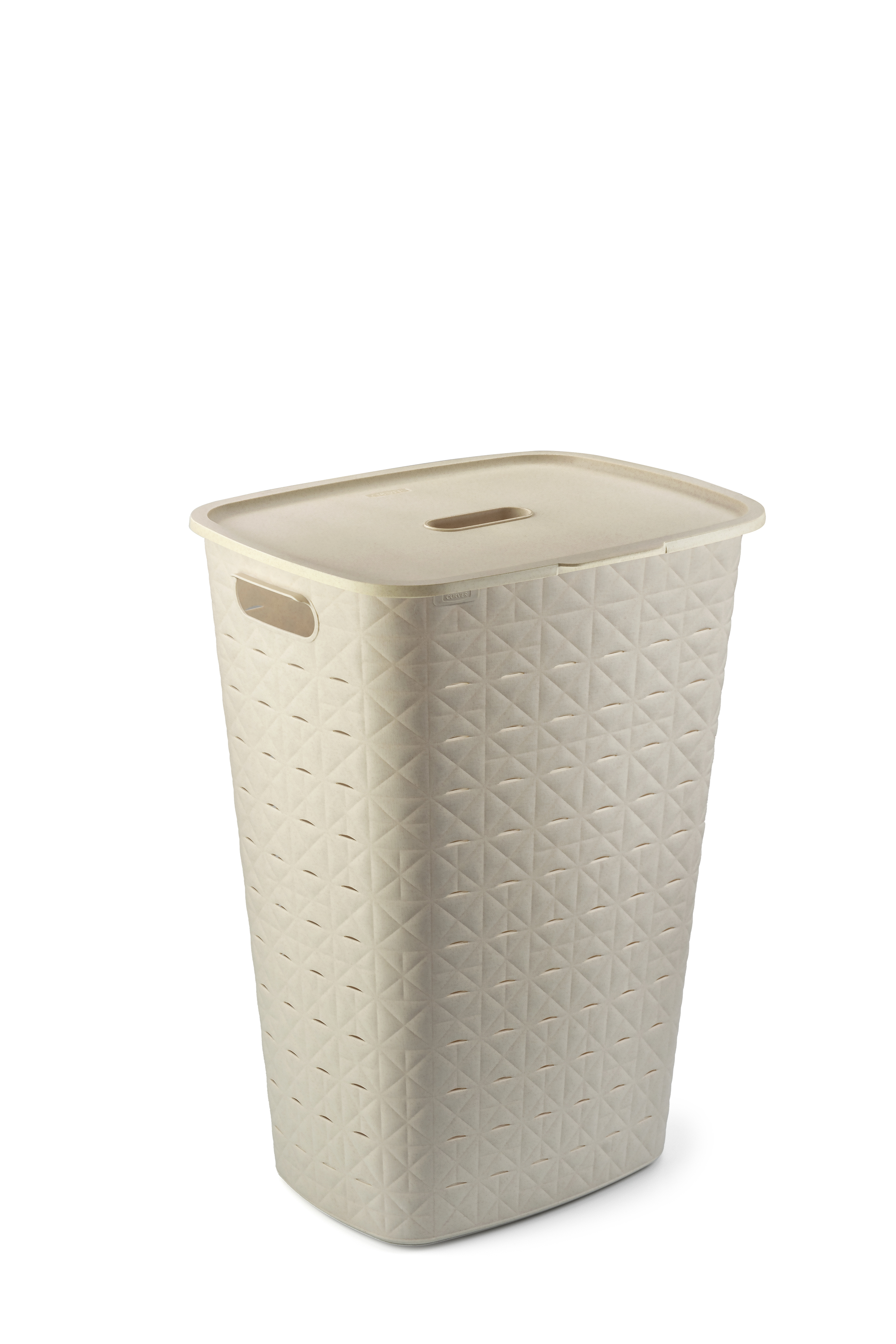 Curver Linnenmand/Wasbox Softex Krijtwit 56l met Deksel - 42x31.6x60 cm