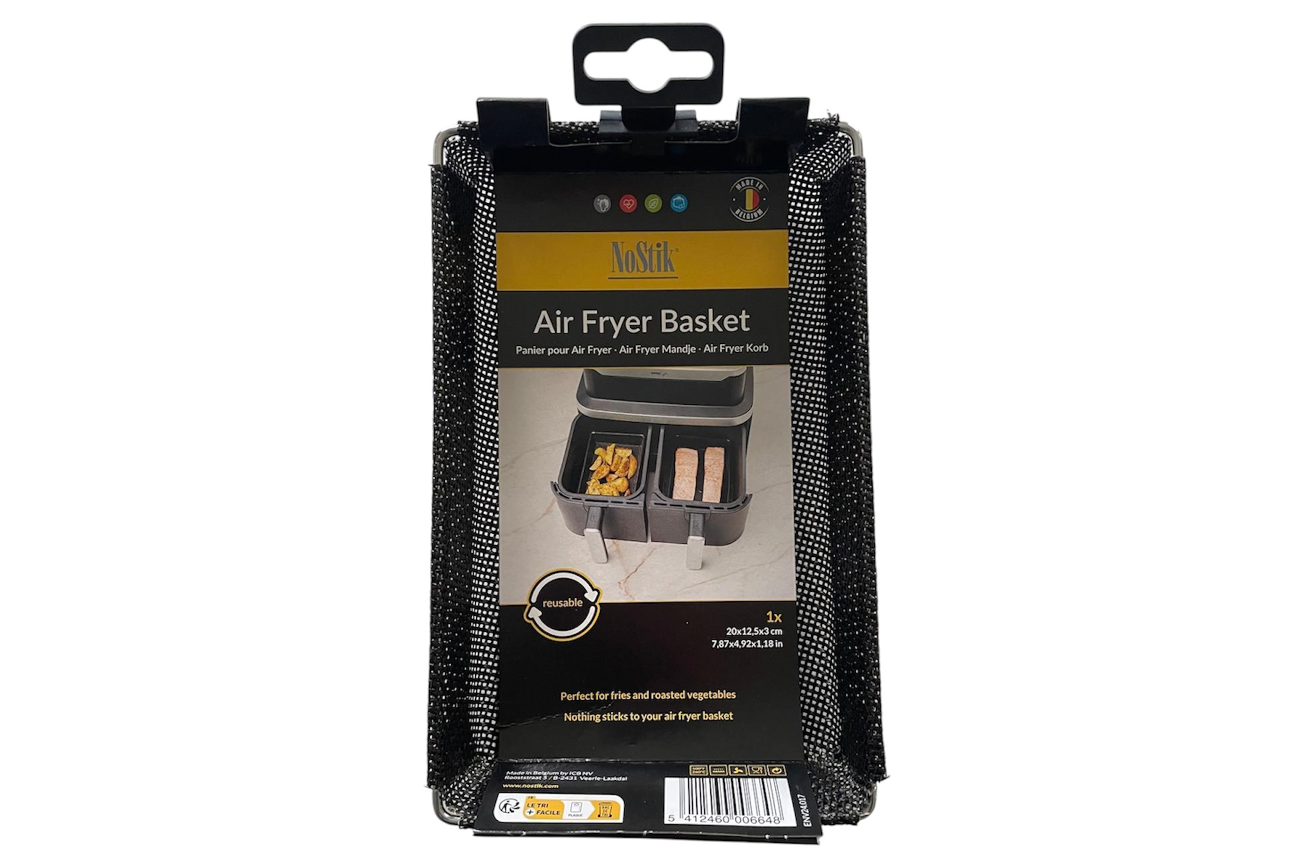 NoStik Airfryer Mandje 12.5x20 cm - Teflon