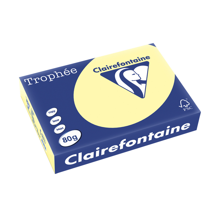 Clairefontaine Trophee Kopiepapier A4 80 g - 500 vel - Geel