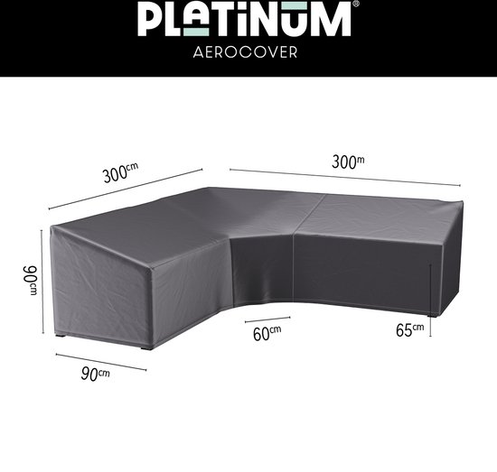 Aerocover afdekhoes voor loungeset 300x300x90x65/90cm hoge rug - ademend