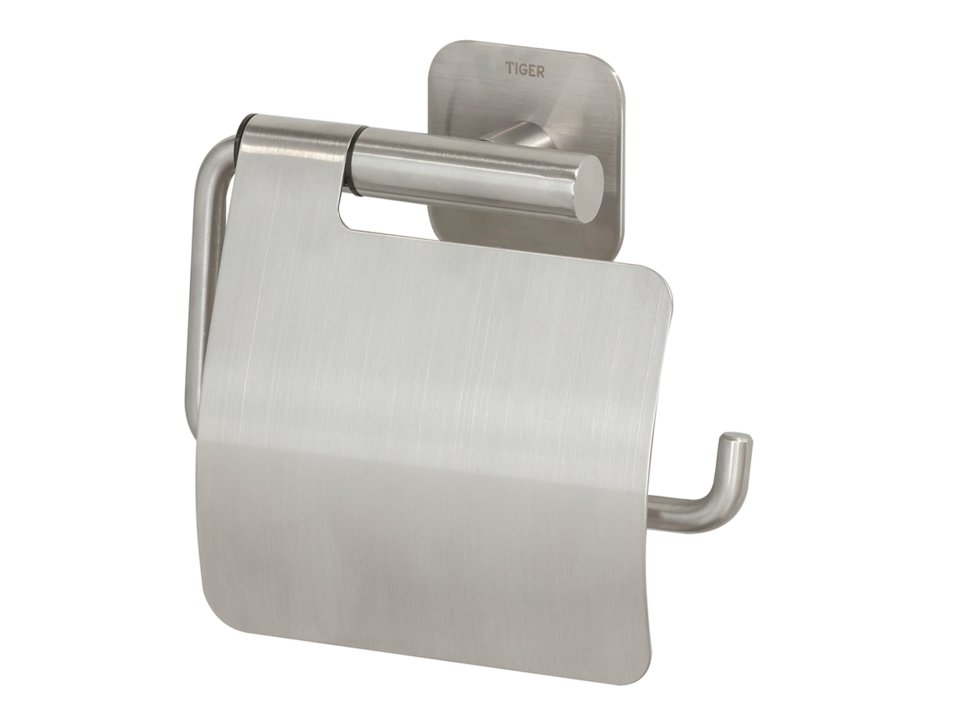 Tiger Colar Toiletrolhouder met Klep RVS