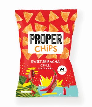Proper Lentil Chips Sweet Sriracha Chilli 85g