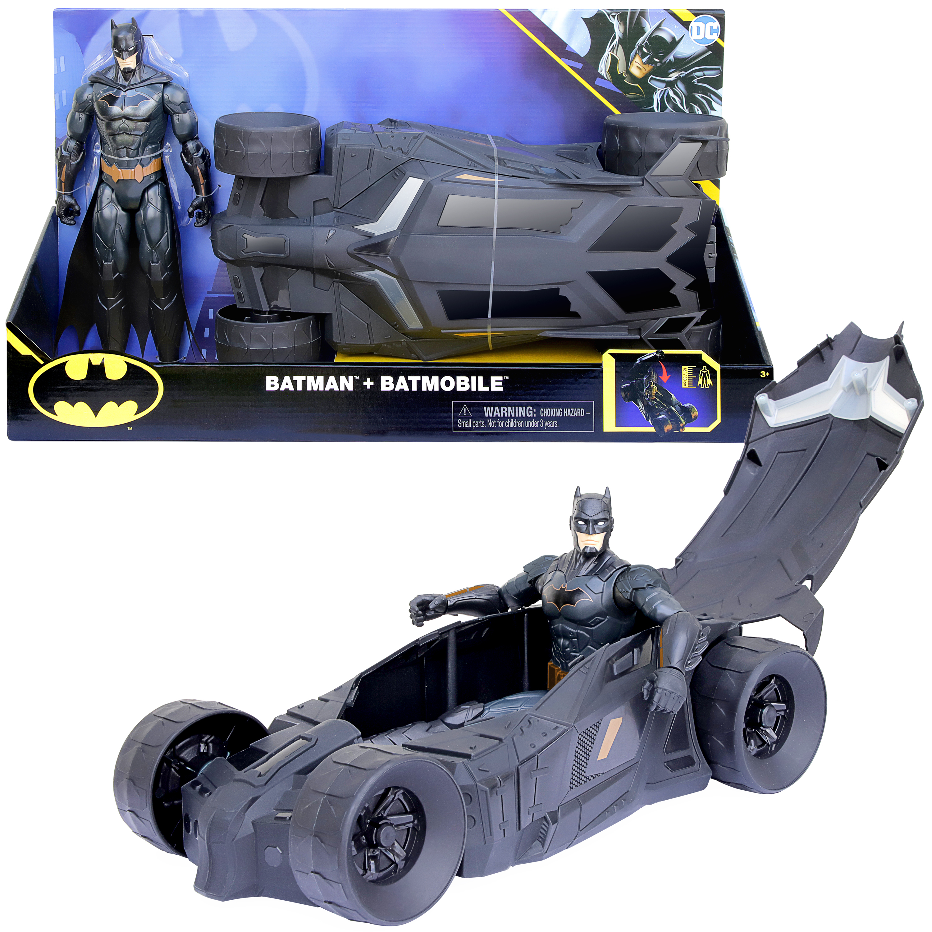 Batman - Batmobiel met 30 cm figuur, new design Versus Look