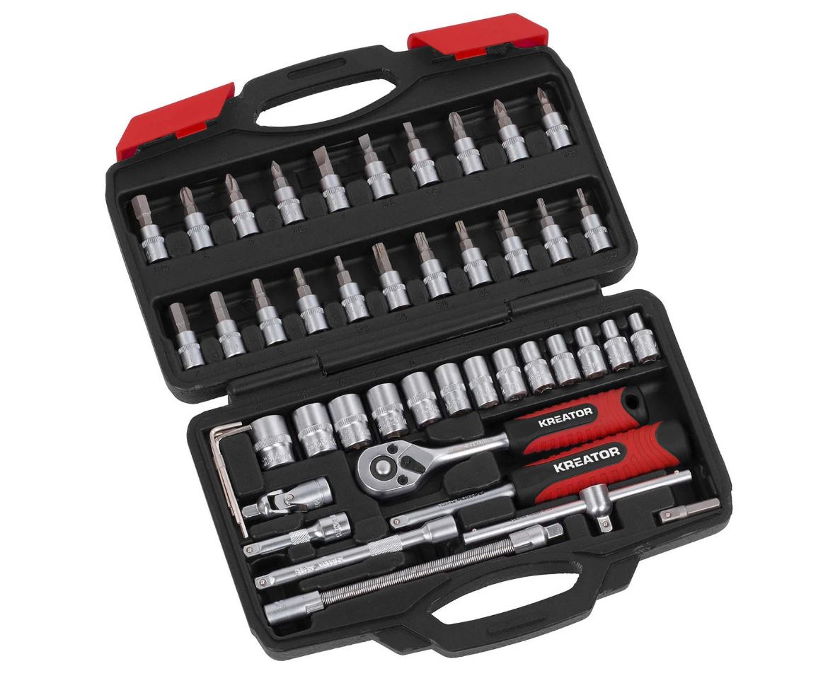 Kreator Dopsleutelset 1/4 inch 46-delig