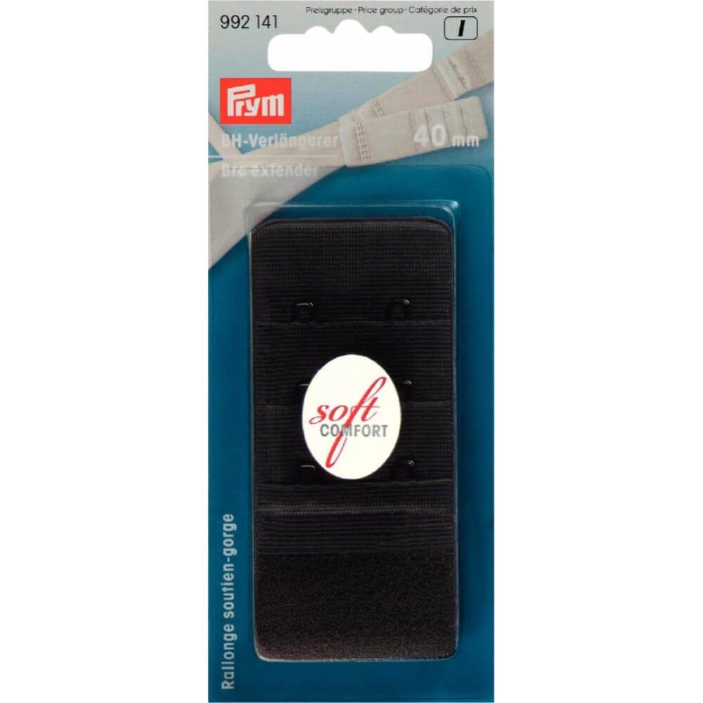 Prym BH-verlengstuk 38 mm 3x2 Haken Zwart