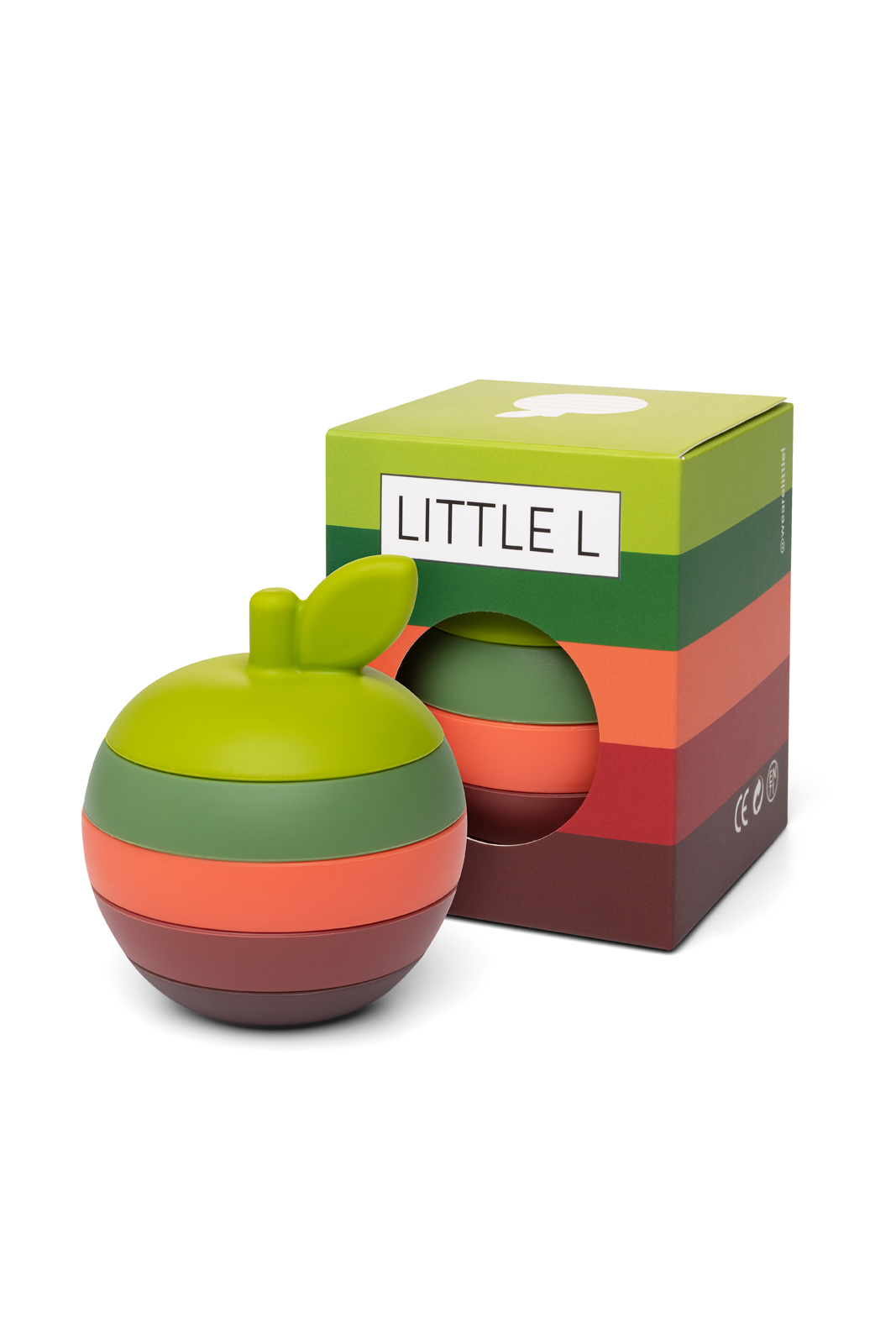 Little L Stapelspeelgoed Appel Groen-Rood
