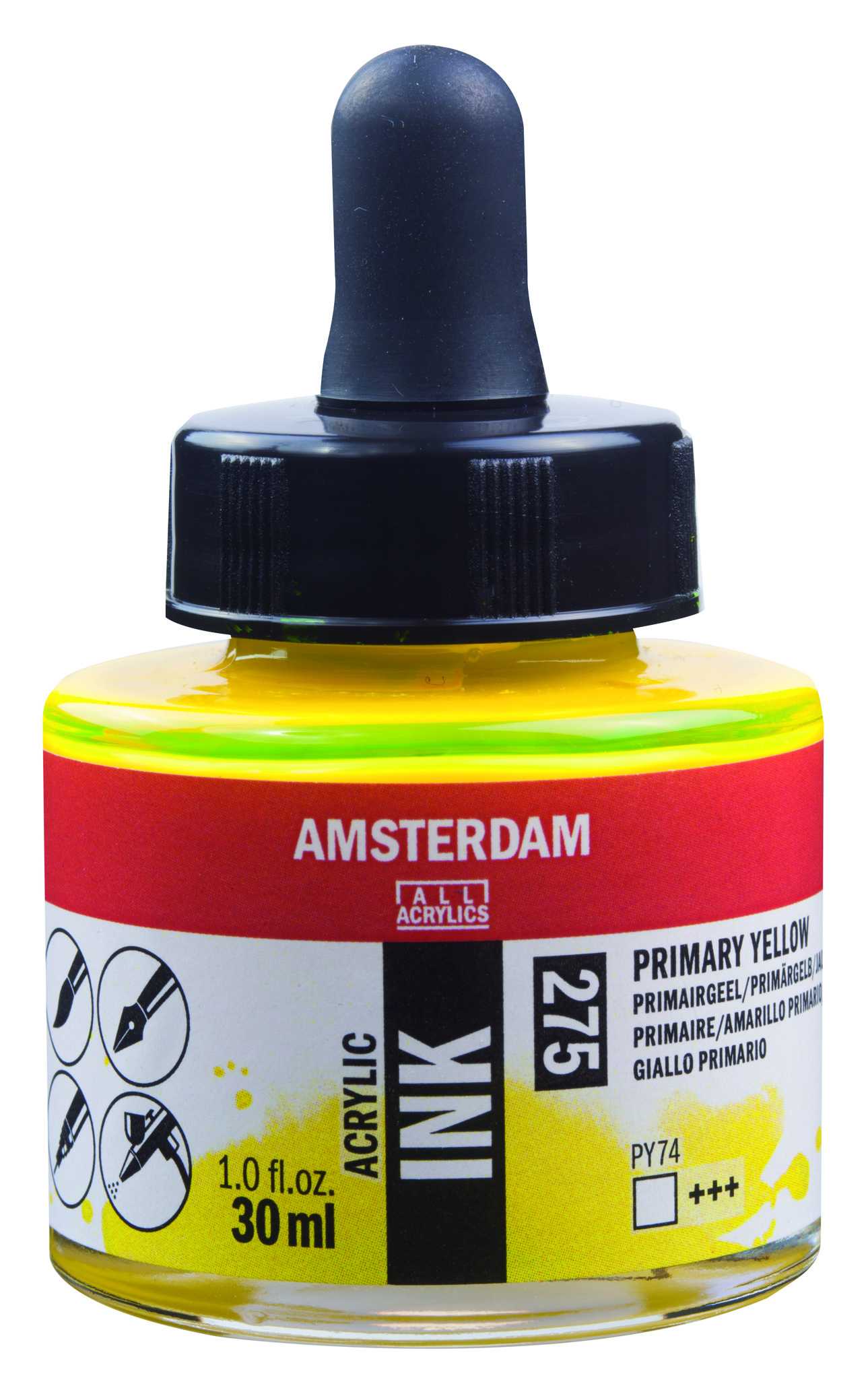 Amsterdam Acrylinkt 30 ml Primair Geel - 275