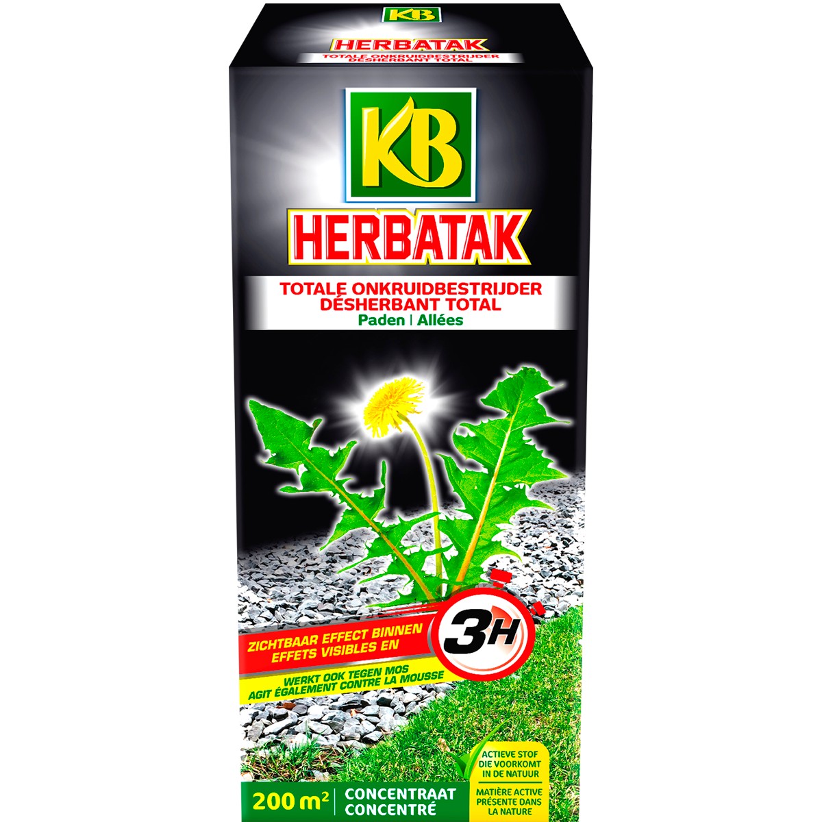 KB Herbatak Onkruid- en Mosbestrijder voor Paden 450 ml - 500 g/l Pelargonzuur