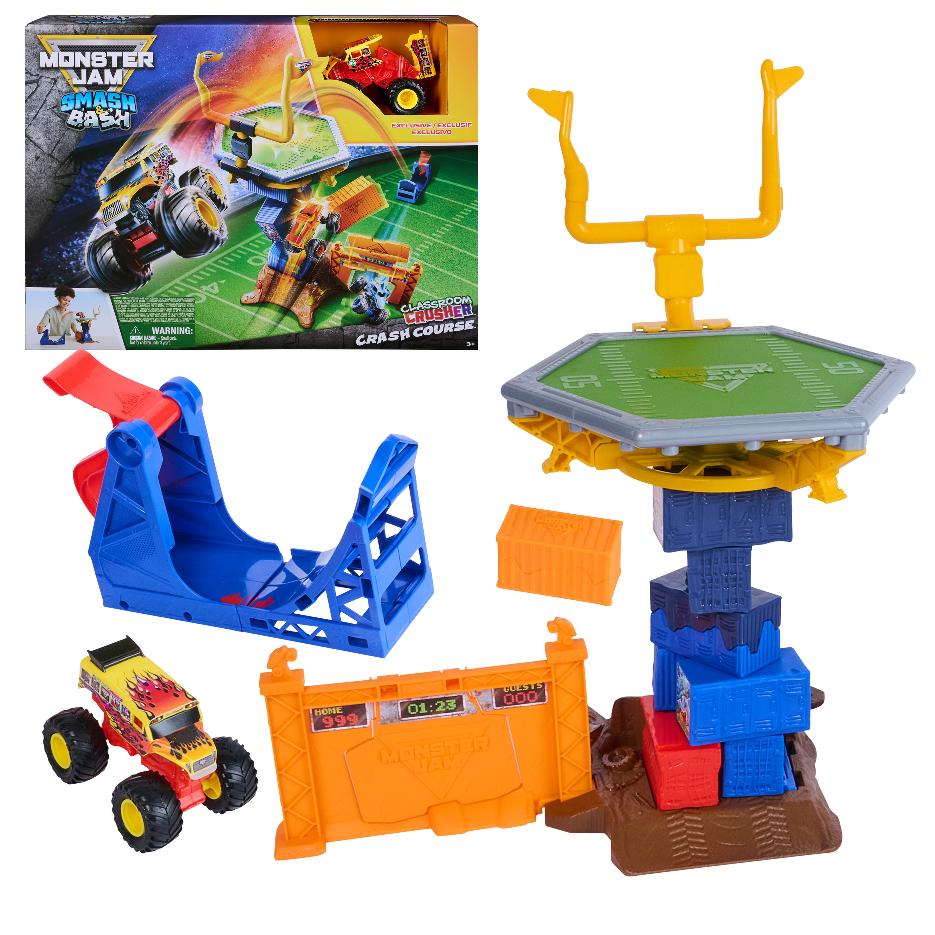 Monster Jam 1:64 Smash and Bash - Crash Couse Playset
