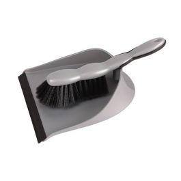 Haug Bursten Vuilblik met Handveger Grijs 35x23.5x9.5 cm