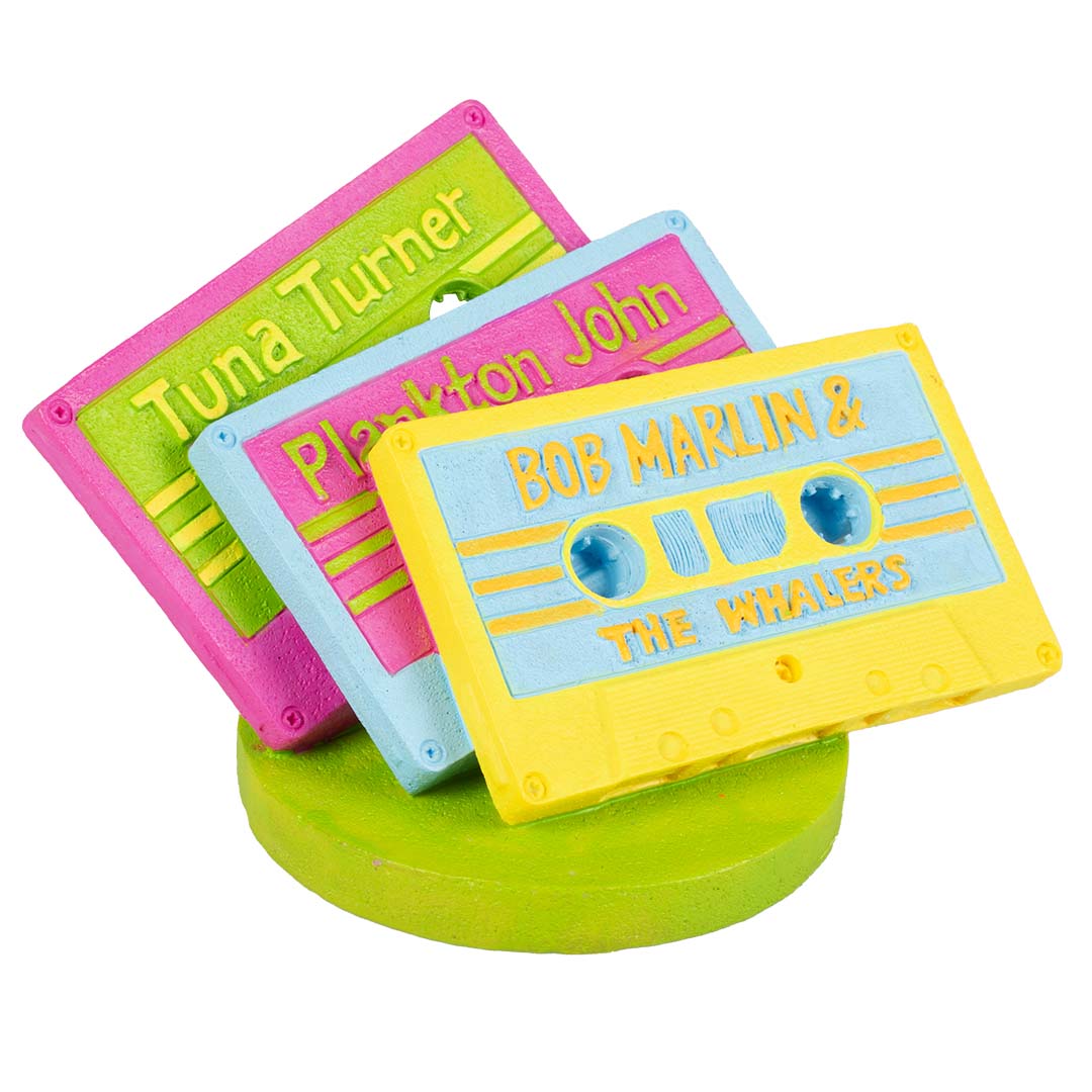Aqua Della Hippie Muziekcassettes voor Aquarium 13x11x8 cm