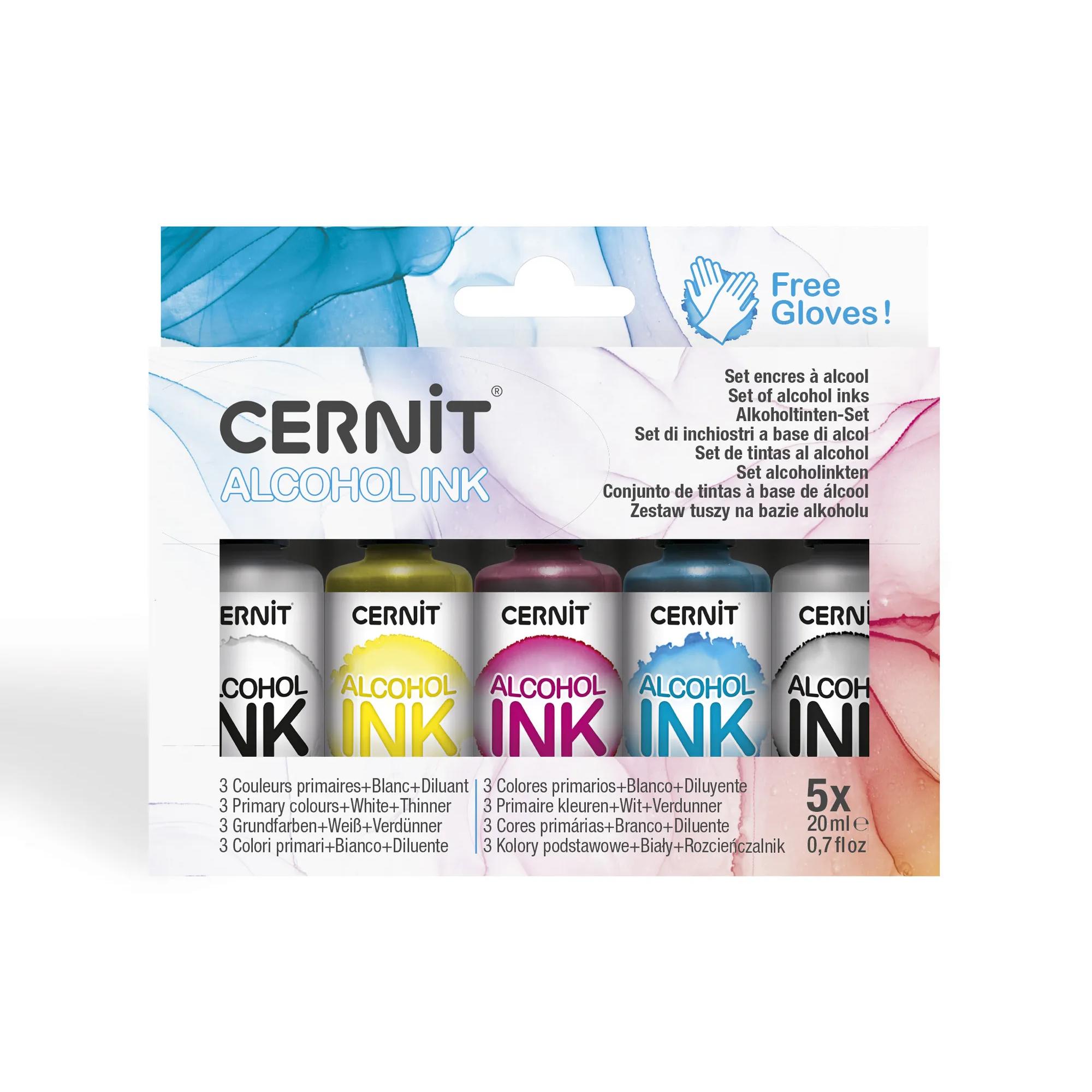Cernit Alcohol Inkt Primaire Kleuren 5x20 ml