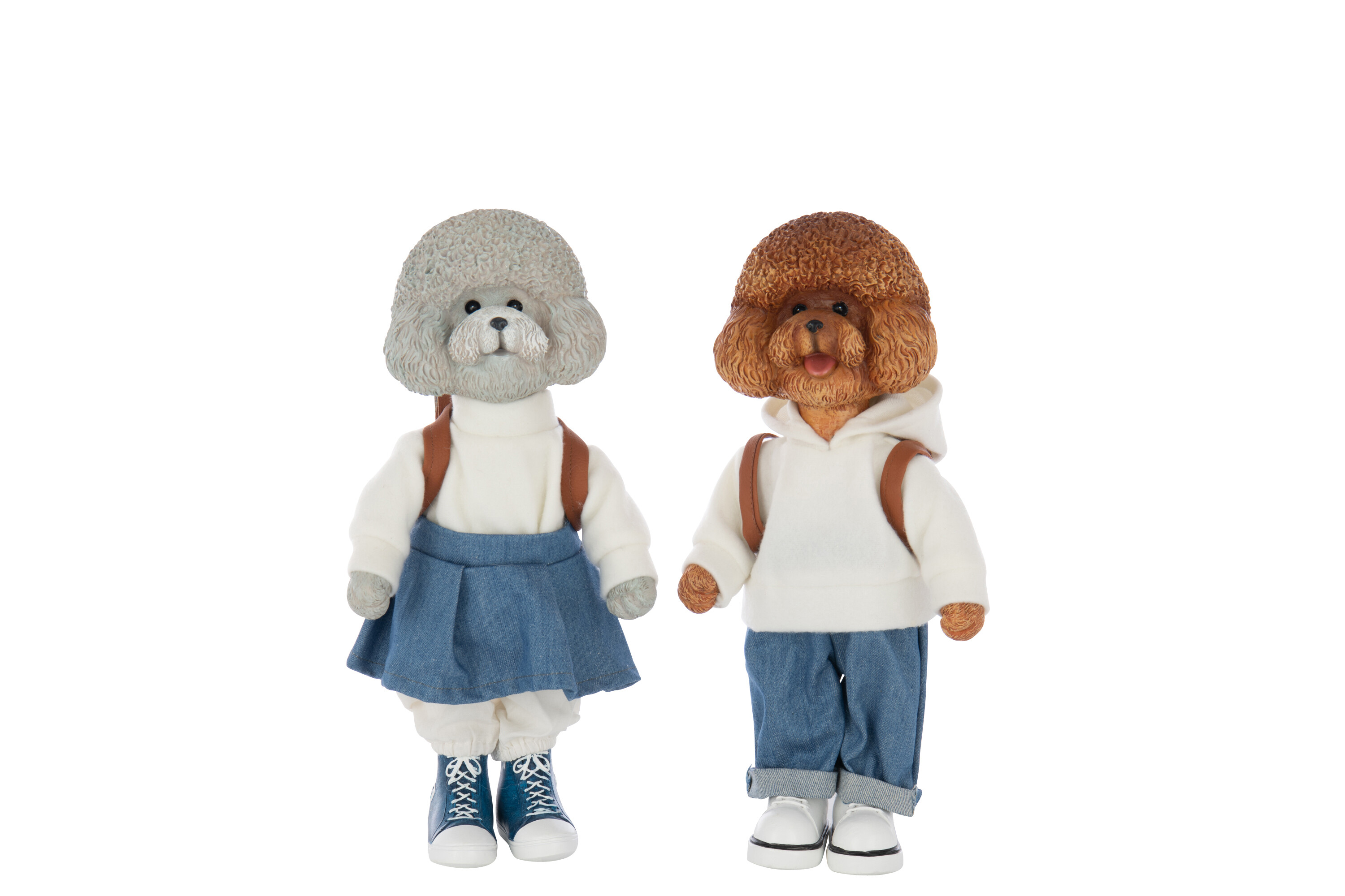 J-Line Poedel Jongen/Meisje 17x12x34 cm - assorti - prijs per stuk