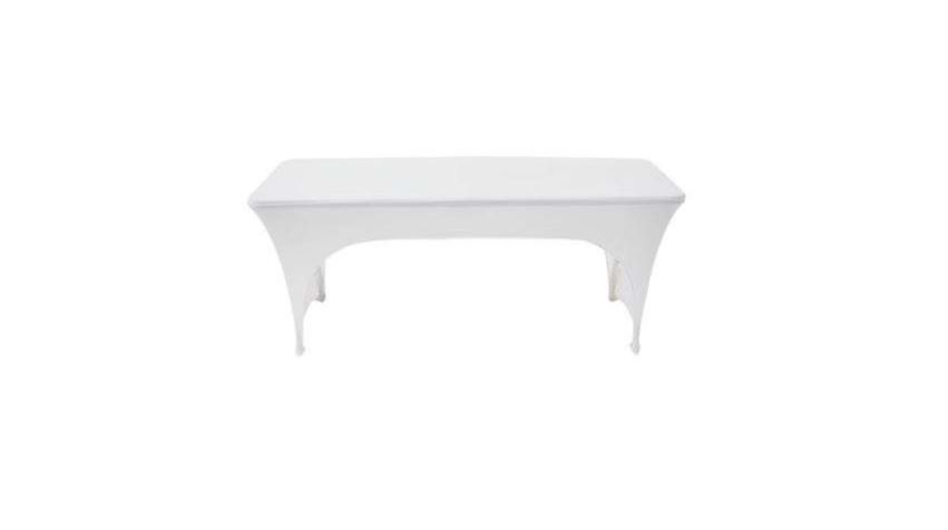 Stretchhoes voor Plooitafel Wit 180 x 75 cm