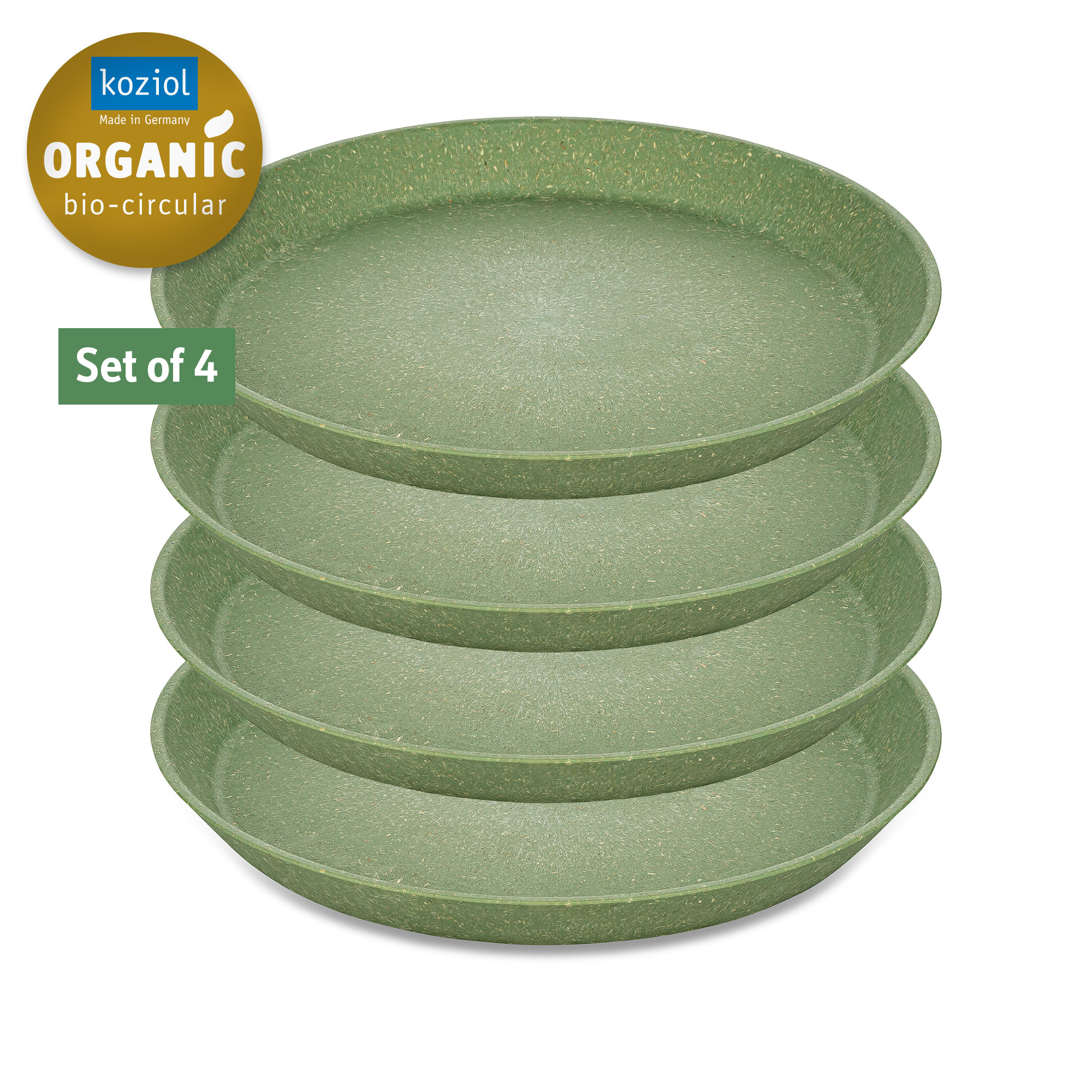 Koziol Bord Connect 20.5 cm Set 4 stuks Nature Leaf Green