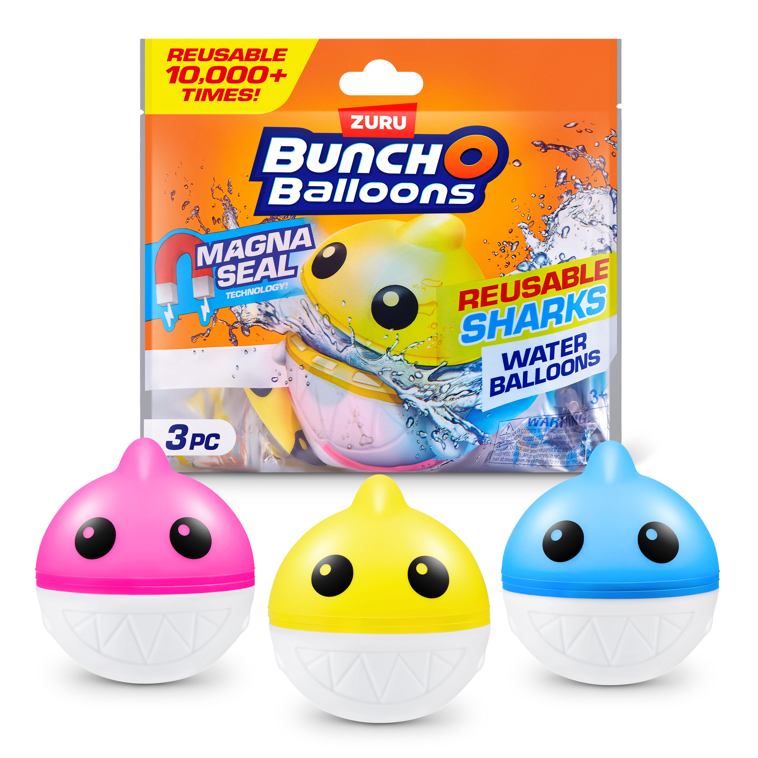 Bunch-O-Balloons, Waterballonnen, Haai model, Herbruikbaar 3 stuks