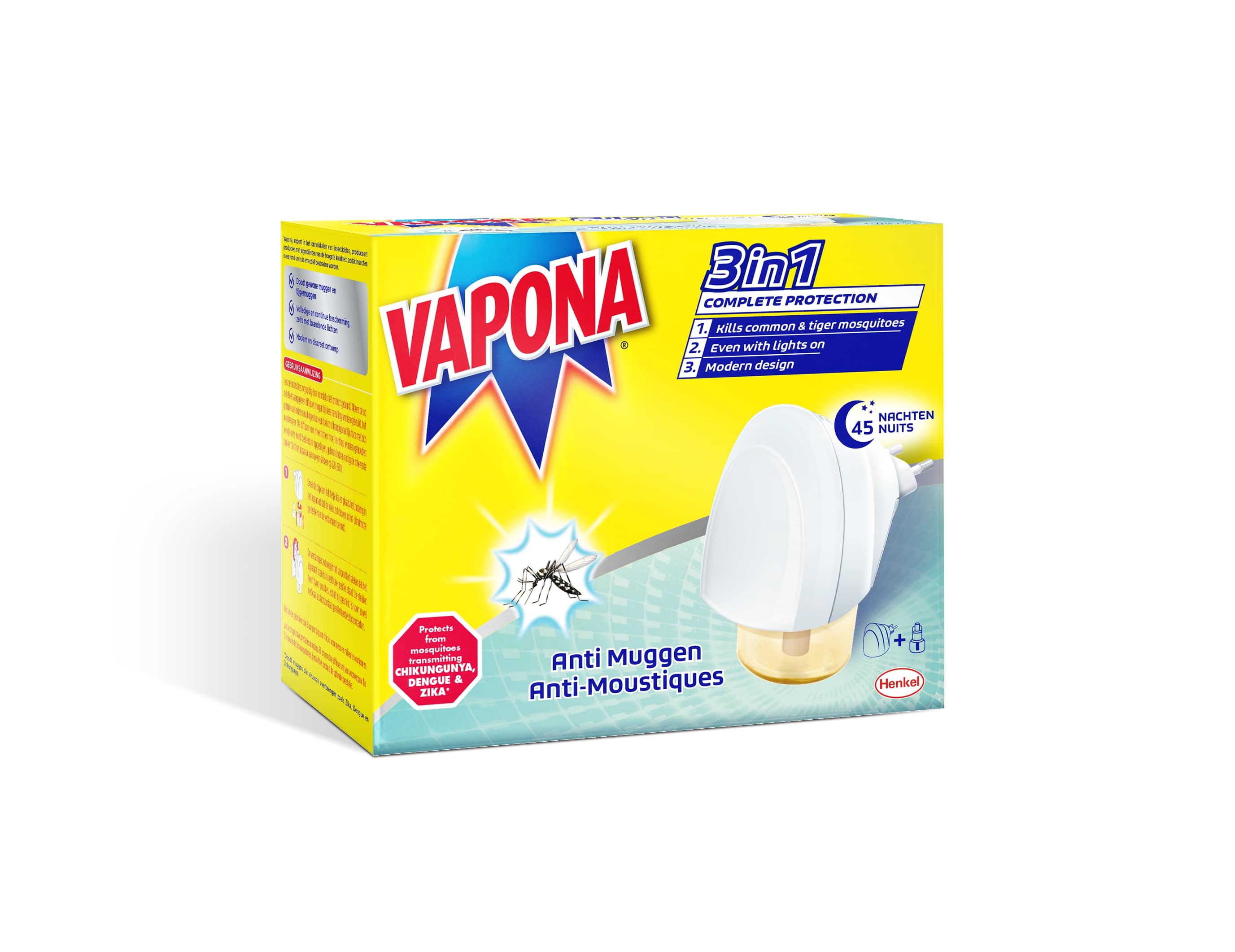 Vapona Anti-Mug Apparaat 45 Nachten met Vloeistof