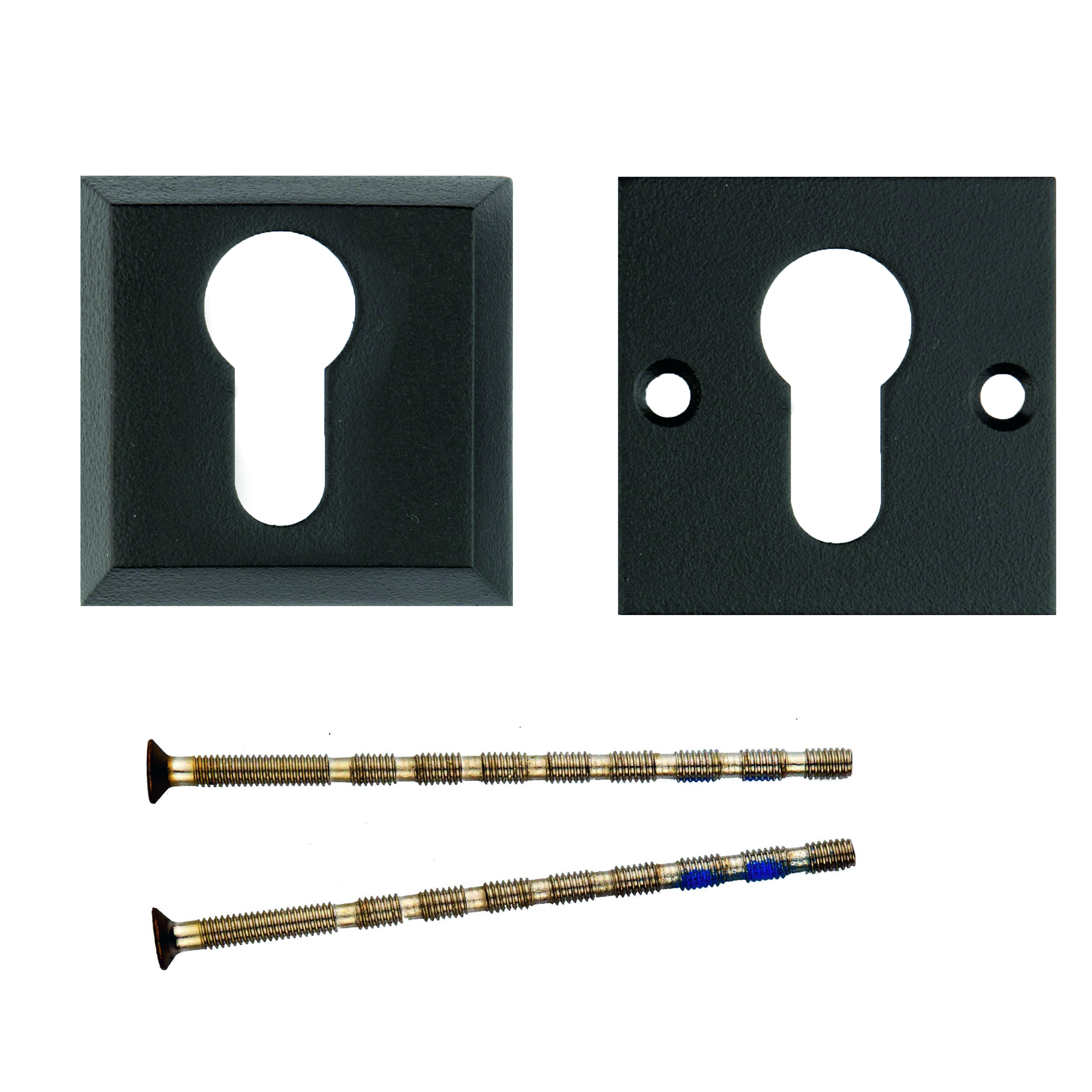 HDD Veiligheidscilinderplaatje Vierkant 10 mm Zwart Structuur UV