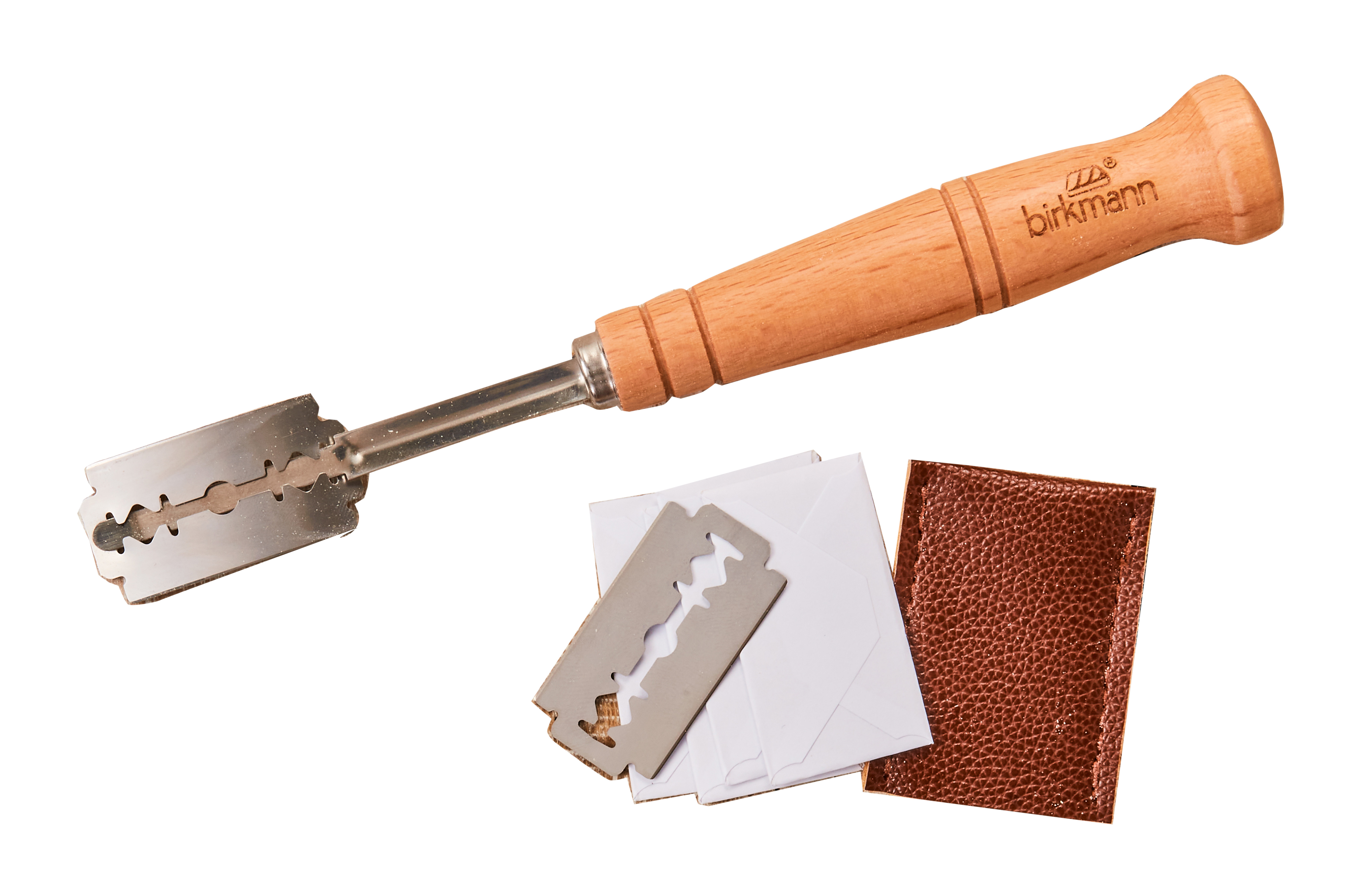 Birkmann Decoreermes Laib & Seele 19cm voor Brood - met Beukenhouten Handvat