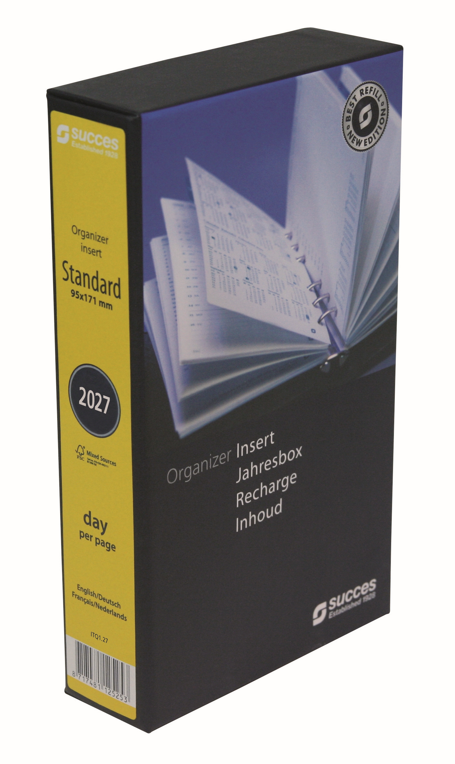 Succes Agenda Inhoud 2027 Standard 1dag/pag Internationaal Wit