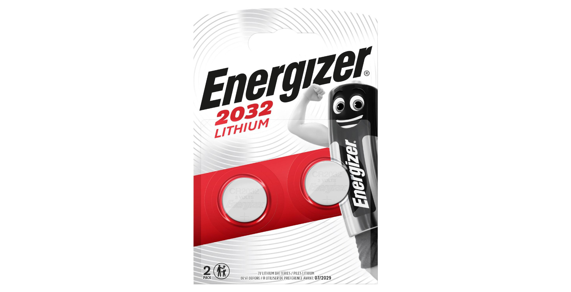 Energizer Knoopcelbatterij Liithium  - CR2032 - 2 Stuks