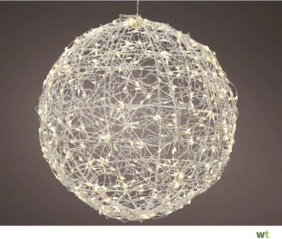 Bal Micro LED Zilver 58cm - Metaal - Warm Wit - Outdoor
