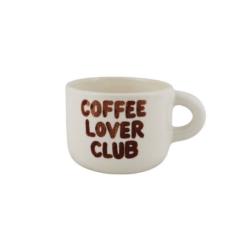 Atelier Pistache Mok Barista Coffee Lover Club 10.5x13.5x7 cm - Keramiek - Caffe Latte