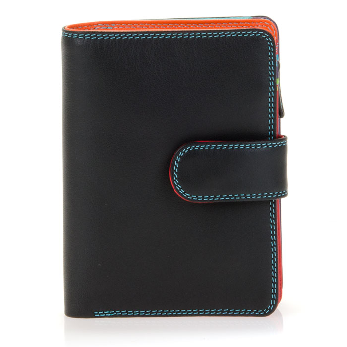 Mywalit Portefeuille Medium met Rits 13x9x18cm - Leder - Black Pace