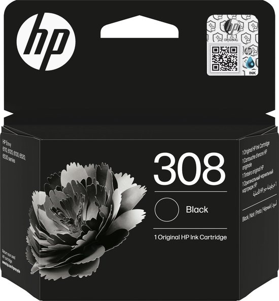HP 308 Printer Cartridge Inkjet Zwart