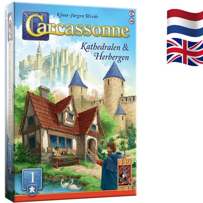 Carcassonne: Kathedralen & Herbergen - Uitbreiding 1 - Bordspel