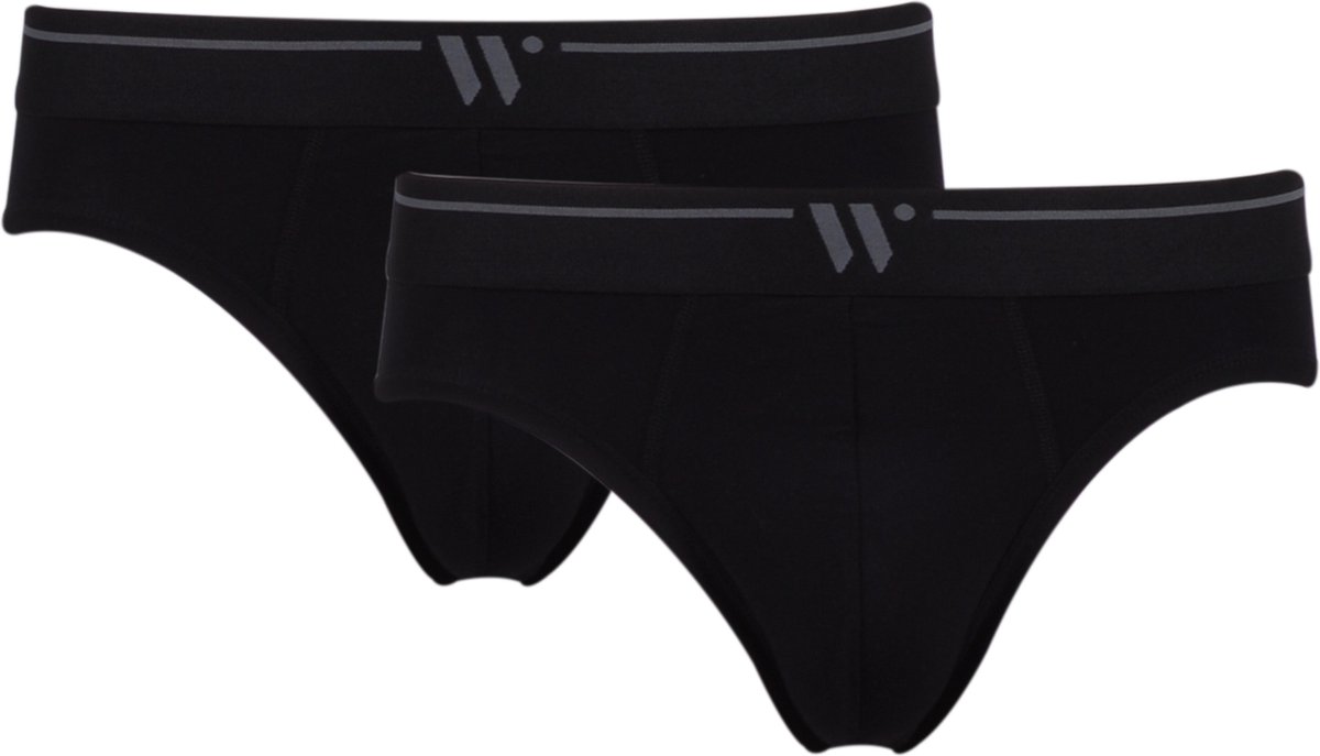 Woody Slip Heren Mini Brief 2 stuks Zwart - large