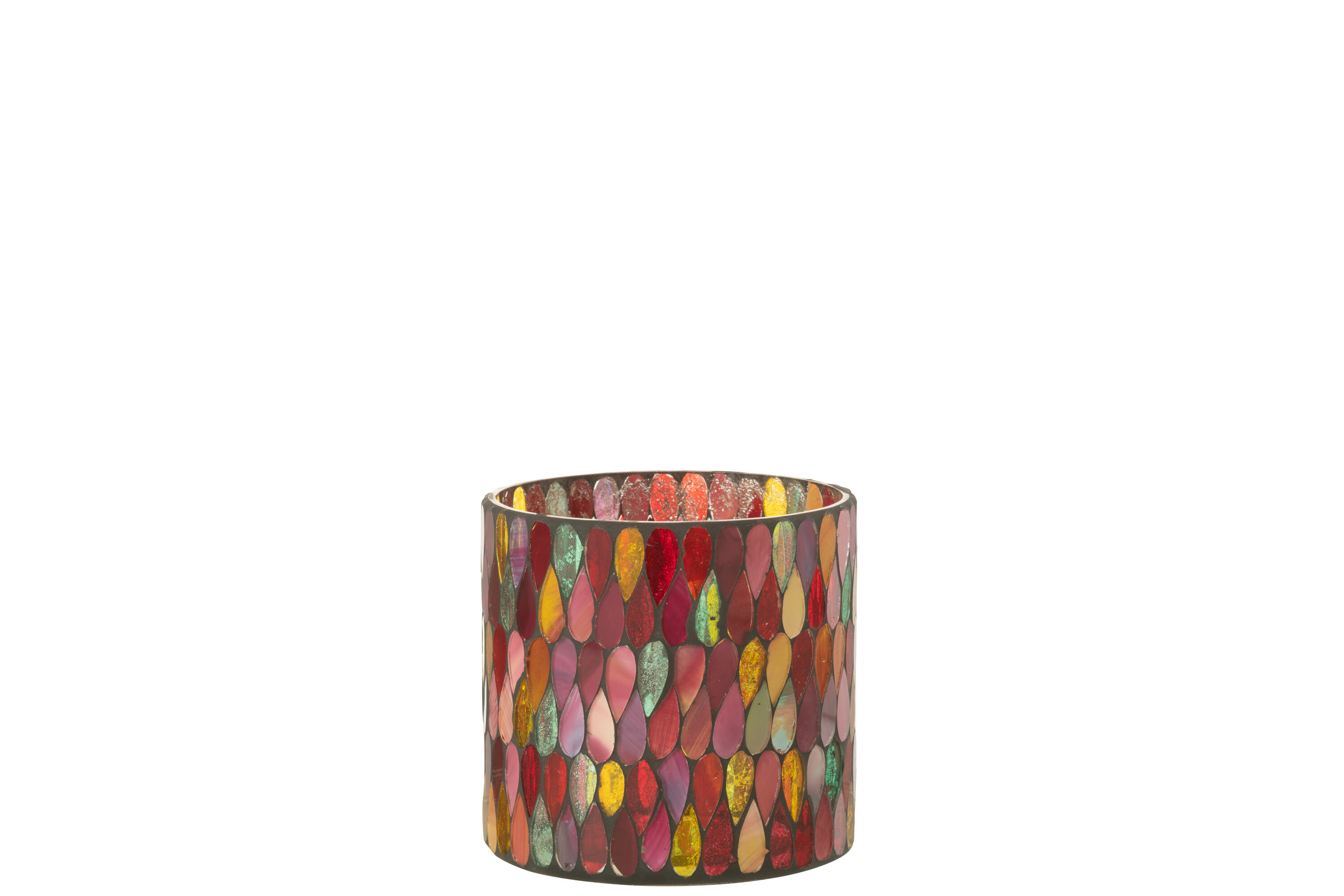 Theelichthouder glas Tulpen-2 delige set groot en klein / 3 assorti
