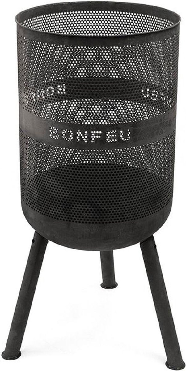 Bonfeu BonVes 45 Zwart Vuurkorf met grillrooster