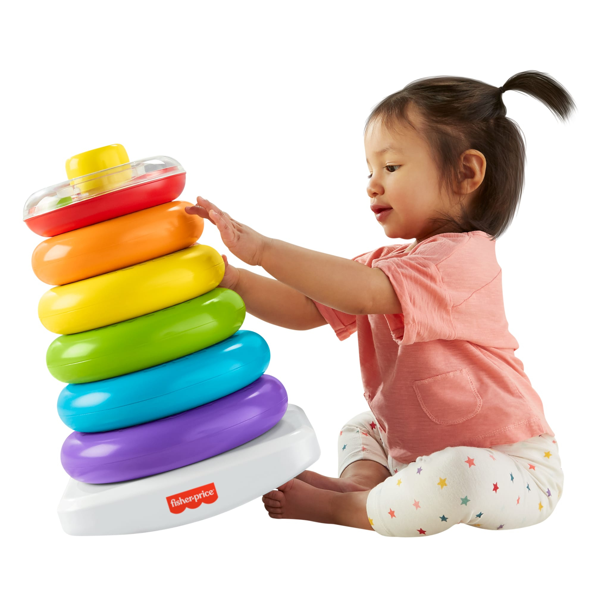 Fisher-Price Grote Stapelaar, kleurenringpiramide groot model, stapelringen