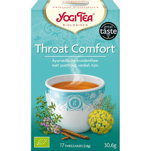 Yogi Tea Throat Comfort Bio 17 Builtjes Zoethout, Venkel & Tijm