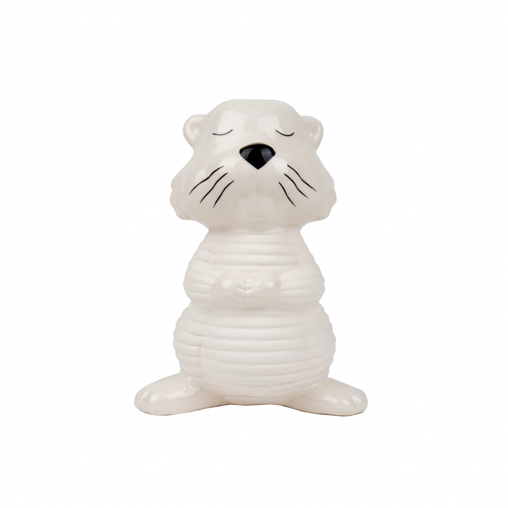Gift Republic Bloempot Hairy Beaver met Chiazaden
