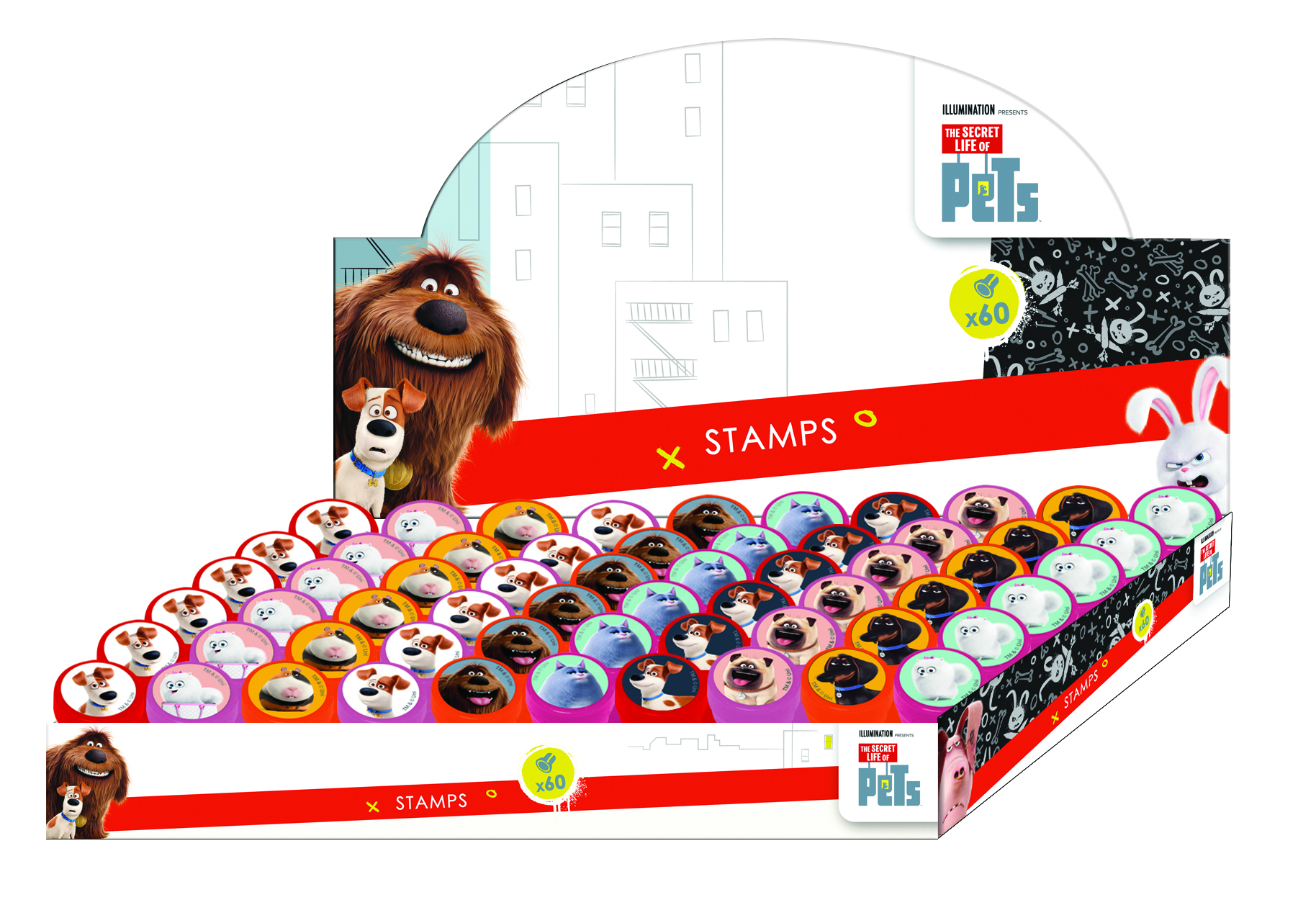 Stempel met Holografische Sticker The Secret Life of Pets