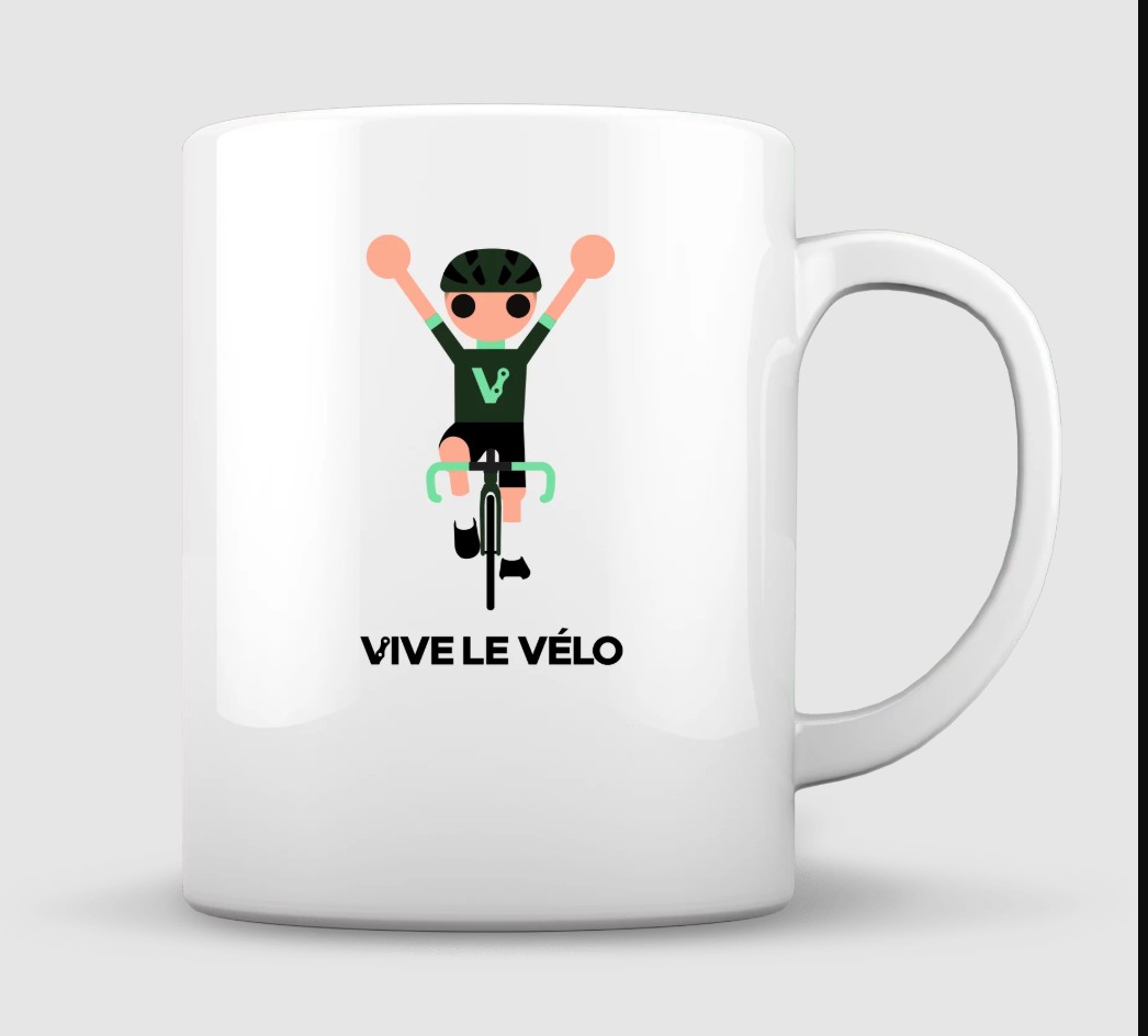 Vive le Vélo Koffiemok Odieltje Groene Trui