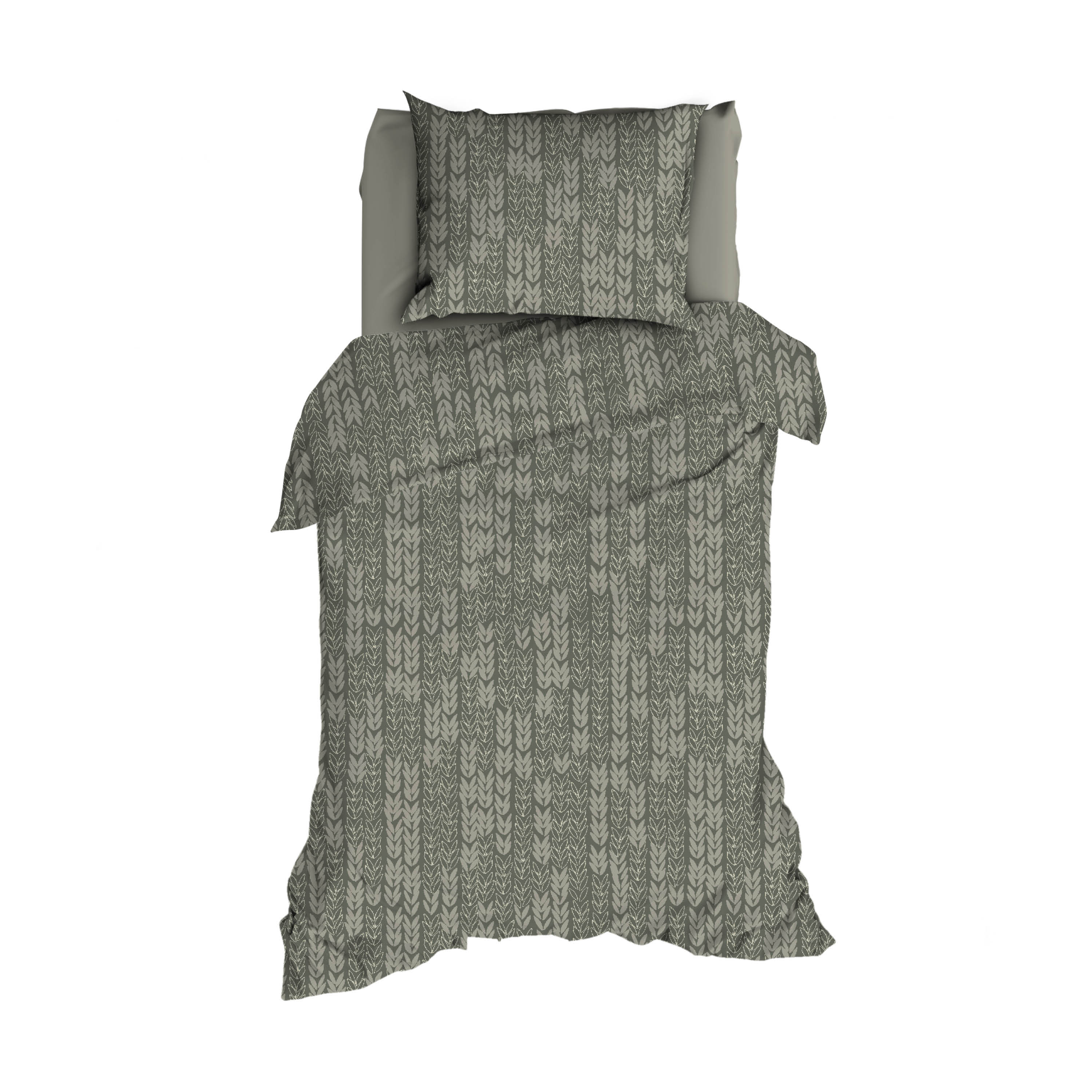 Romanette Dekbedovertrekset Barley 140x200-220 cm Katoen Nordic Groen