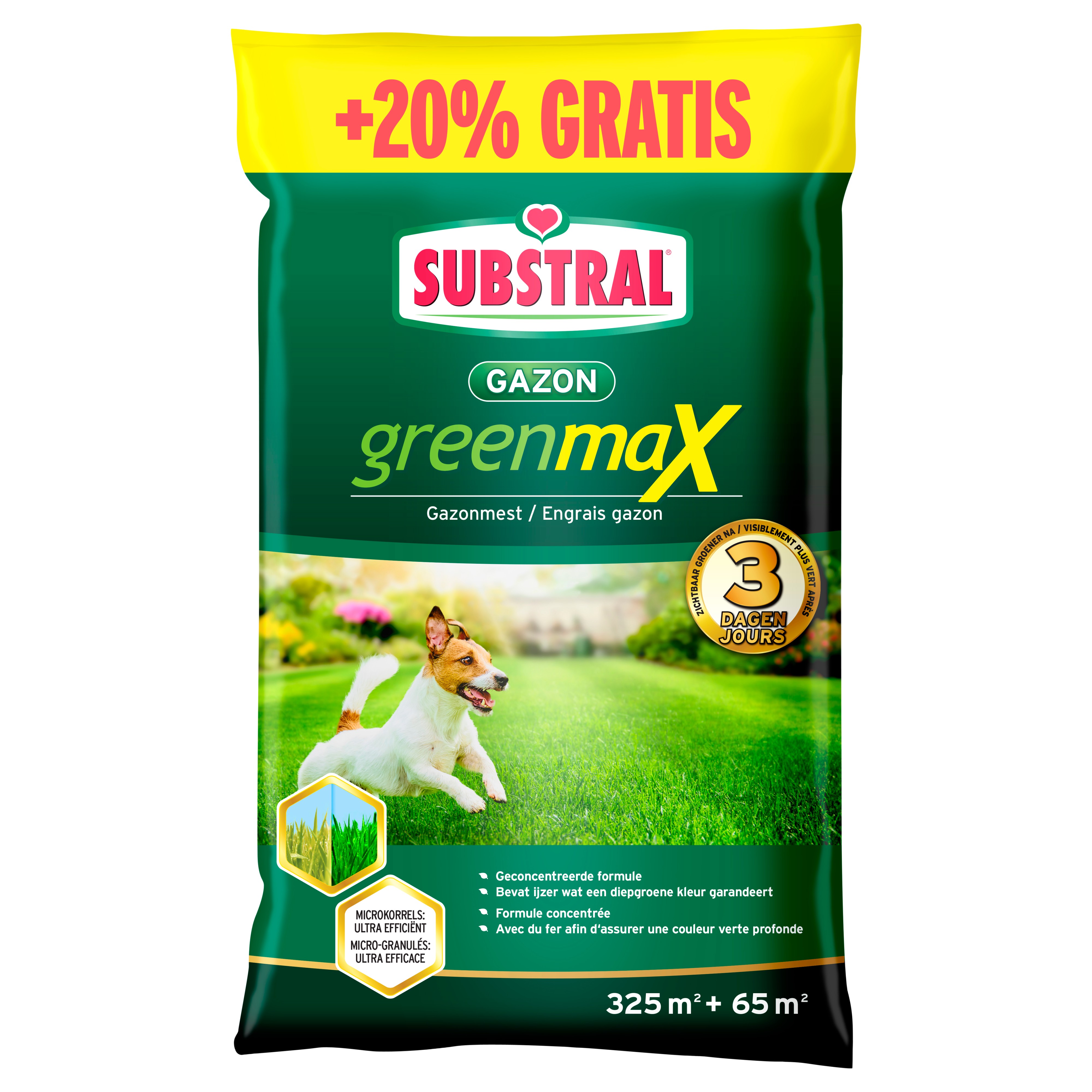 Substral Greenmax 13.65 kg 20% Gratis 325 m2 + 65 m2 - voor een Groener Gazon