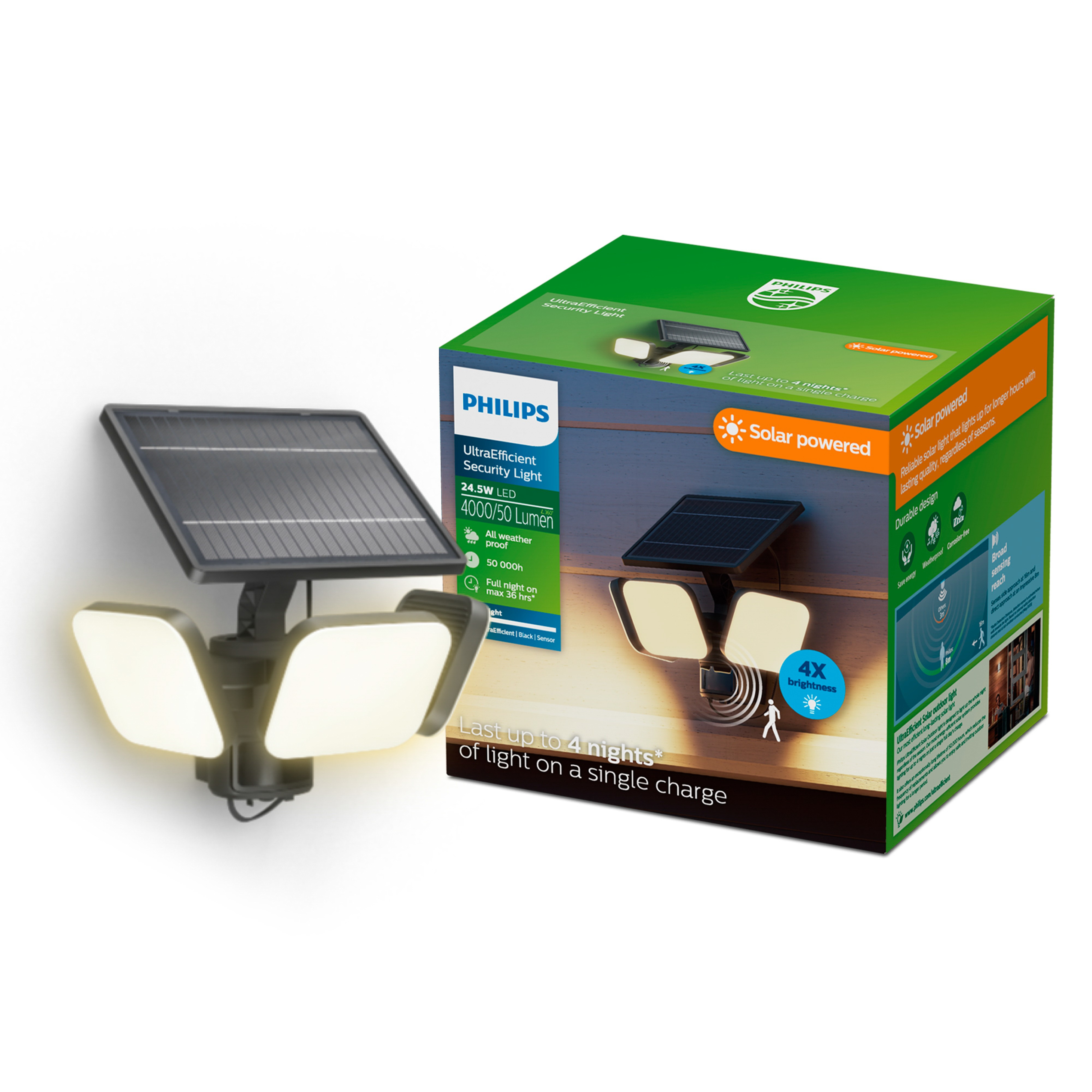 Philips Zyren Verstraler Outdoor Zwart 24.5W 4000lm 3000K