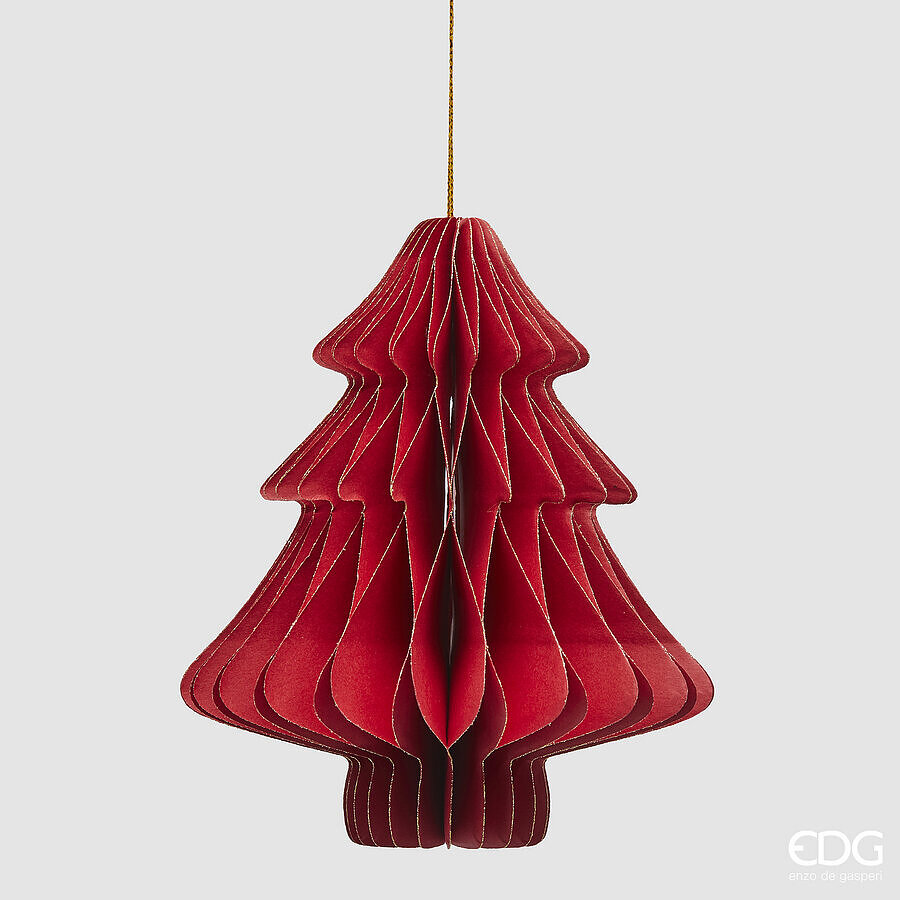 Boomhanger EDG Decoboom Rood 13x15 cm - Papier