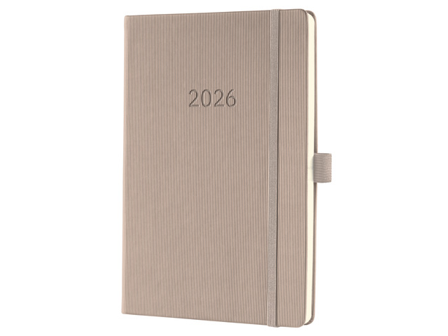 Sigel Agenda 2026 Conceptum A5 1week/2pag Taupe Elastiek