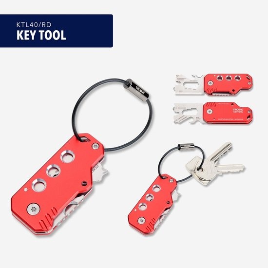 Troika Keytool Sleutelhanger 11 Functies Rood