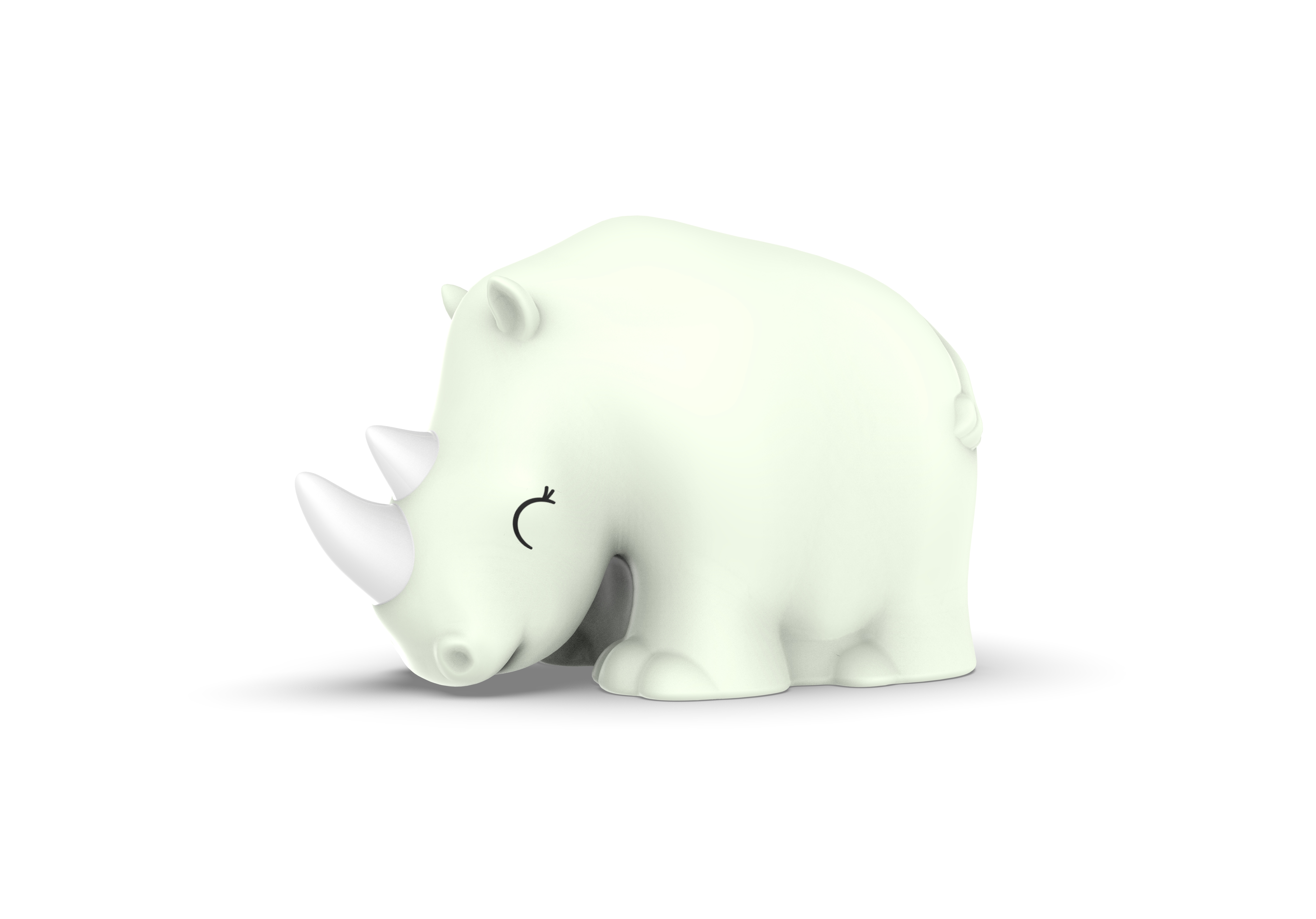 Dhink Nachtlamp Neushoorn Groen 10 cm - Timer - Babylight Serie