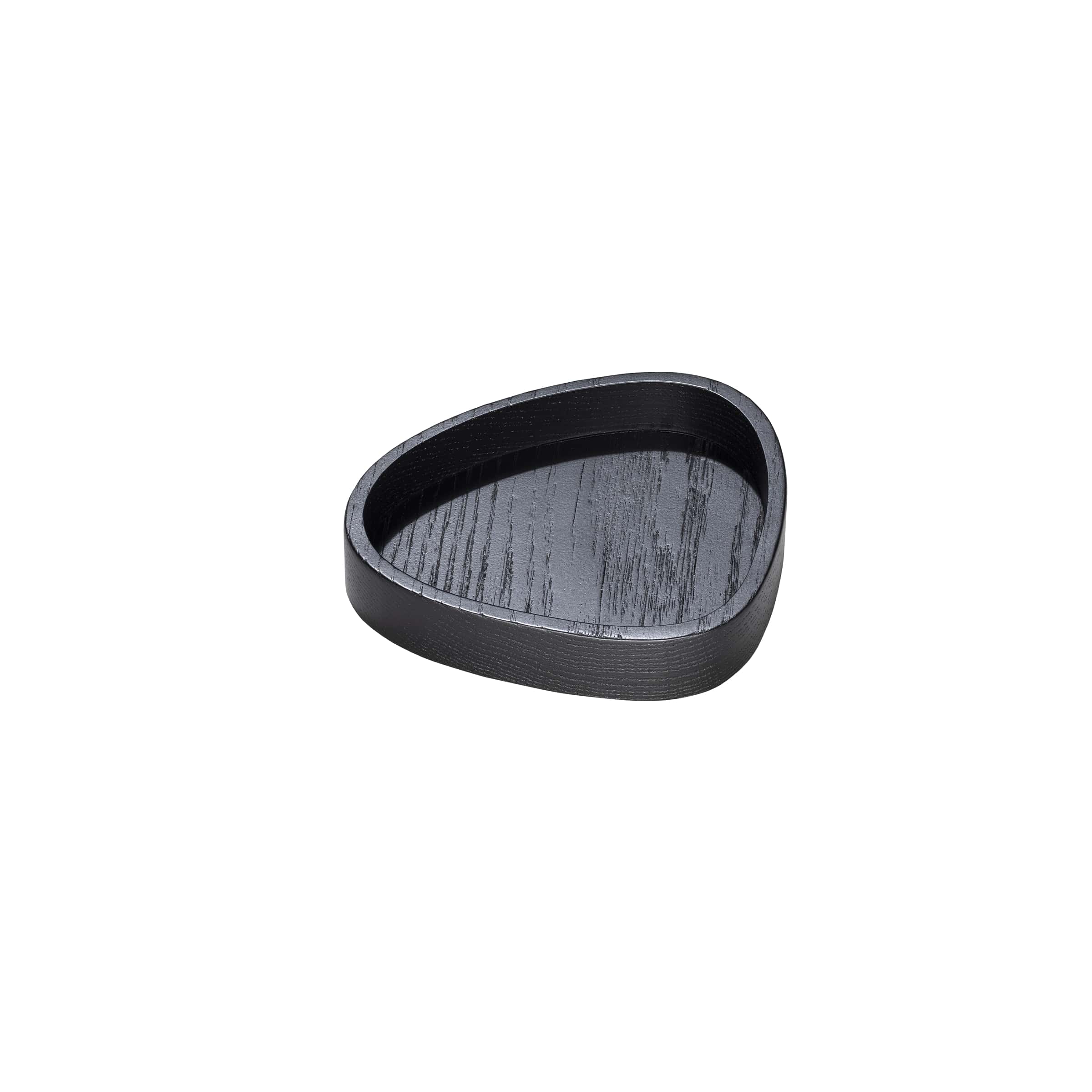 LindDNA Woodbox Coaster Curve Black 12.5x14 cm - Eikenhout