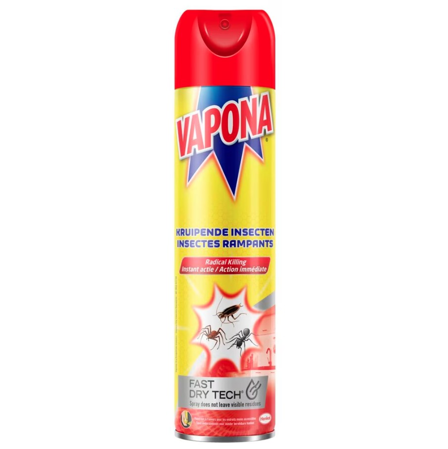 VAPONA Spuitbus tegen Kruipende Insecten 400ml Dry Spray