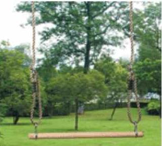 Trapeze Hout, PE Touw diam 10 mm, 1.10 m