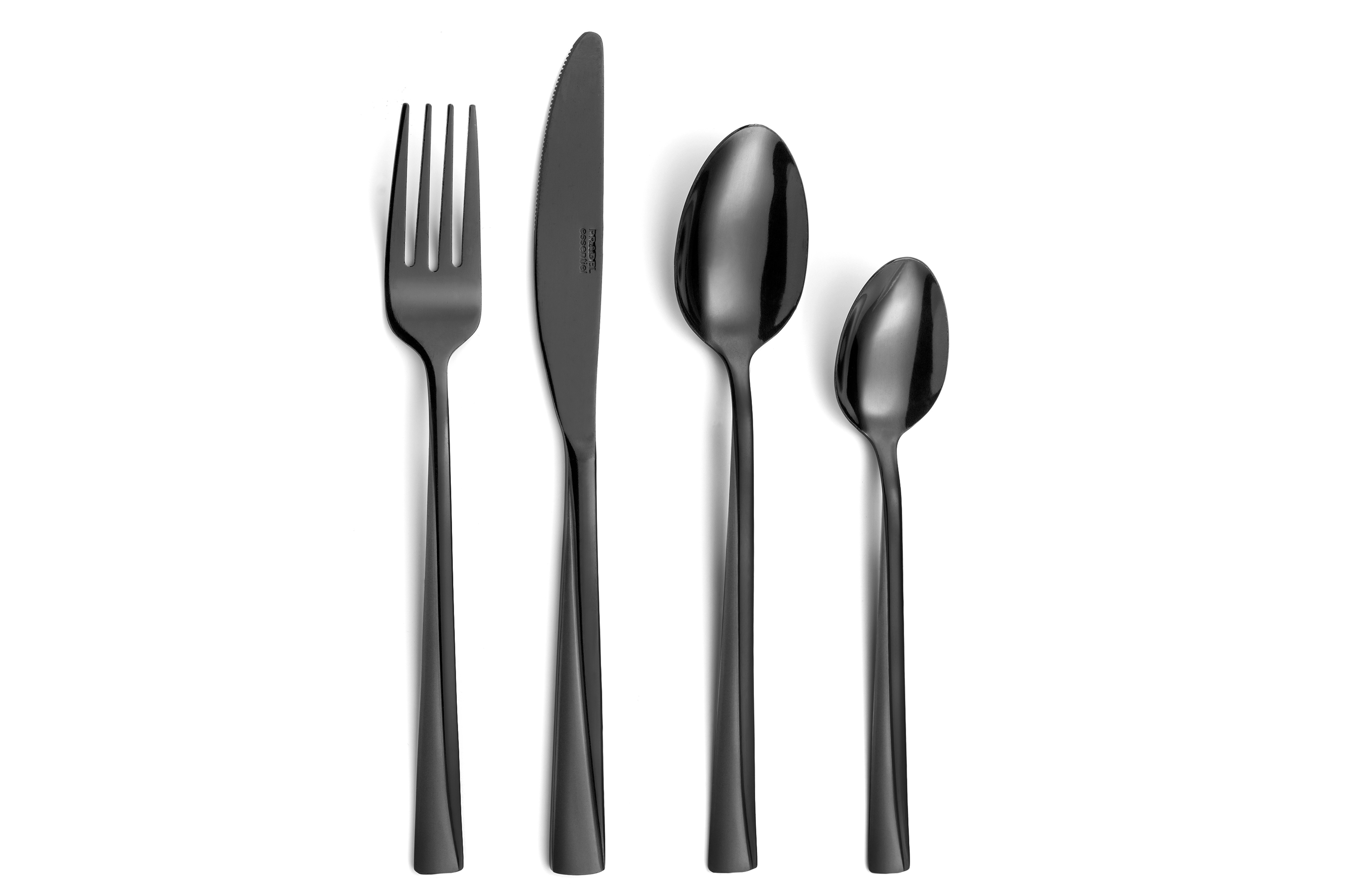 Pradel Bestekset Essentiel Absolu Zwart 16-delig - RVS 18/0