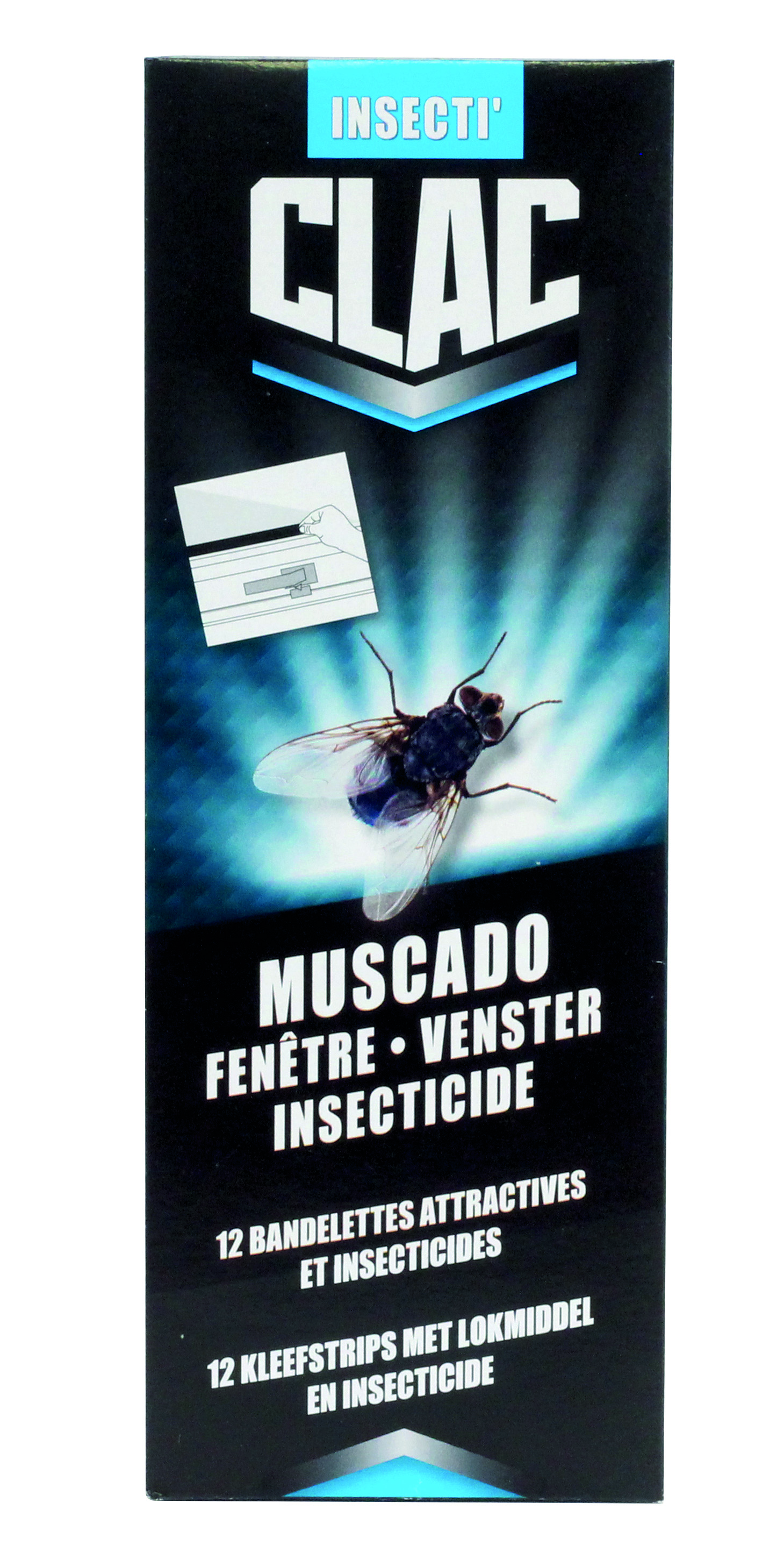 CLAC Muscado Venster Insecticide 12 Kleefstrips